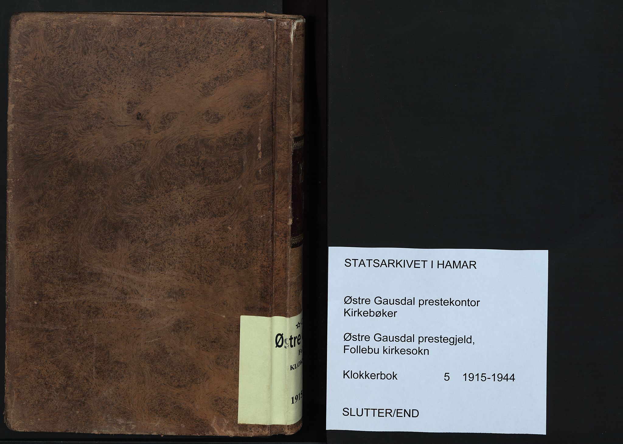 Østre Gausdal prestekontor, SAH/PREST-092/H/Ha/Hab/L0005: Parish register (copy) no. 5, 1915-1944