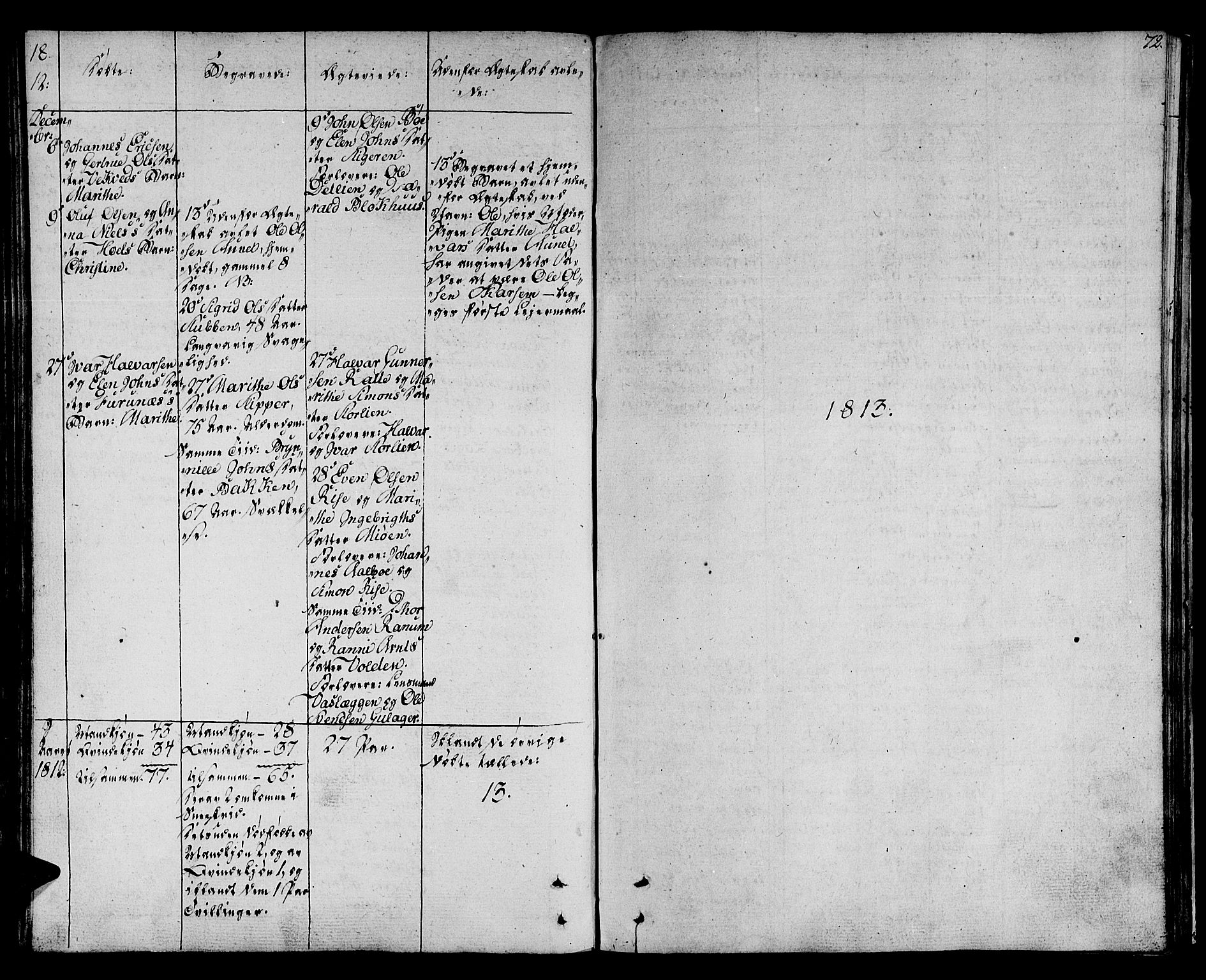 Ministerialprotokoller, klokkerbøker og fødselsregistre - Sør-Trøndelag, SAT/A-1456/678/L0894: Parish register (official) no. 678A04, 1806-1815, p. 72