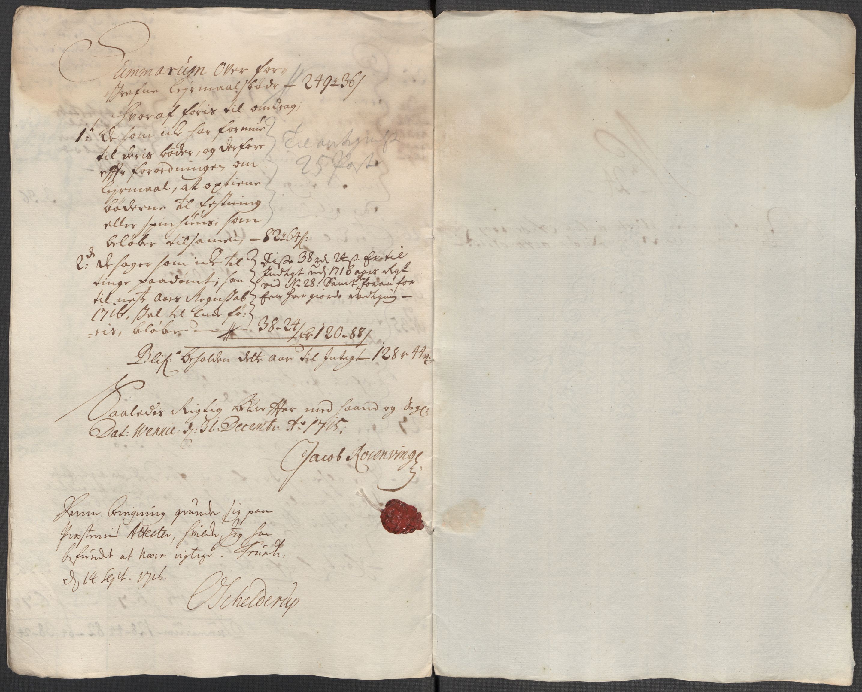 Rentekammeret inntil 1814, Reviderte regnskaper, Fogderegnskap, AV/RA-EA-4092/R67/L4681: Fogderegnskap Vesterålen, Andenes og Lofoten, 1715, p. 169