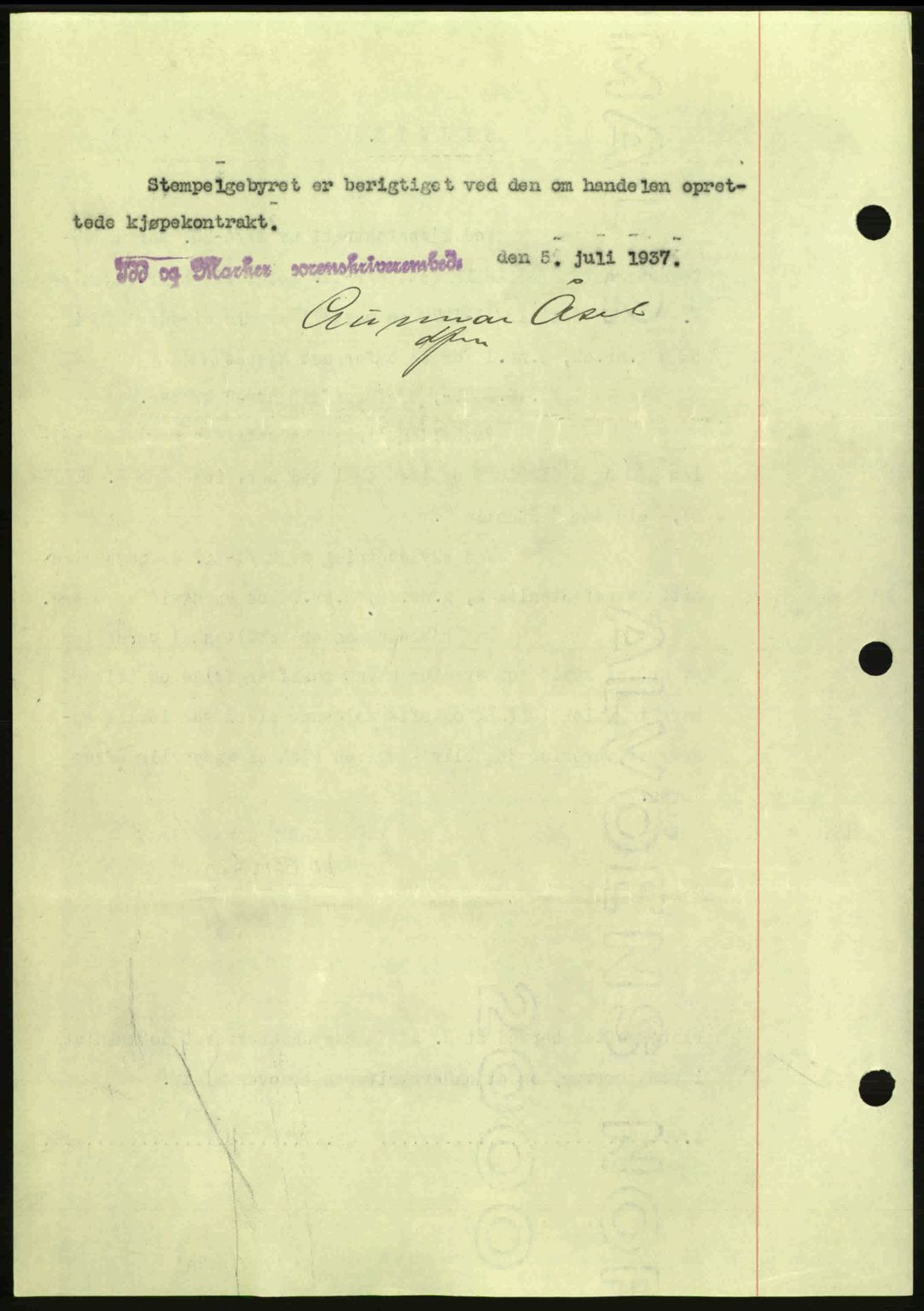 Idd og Marker sorenskriveri, AV/SAO-A-10283/G/Gb/Gbb/L0002: Mortgage book no. A2, 1937-1938, Diary no: : 688/1937