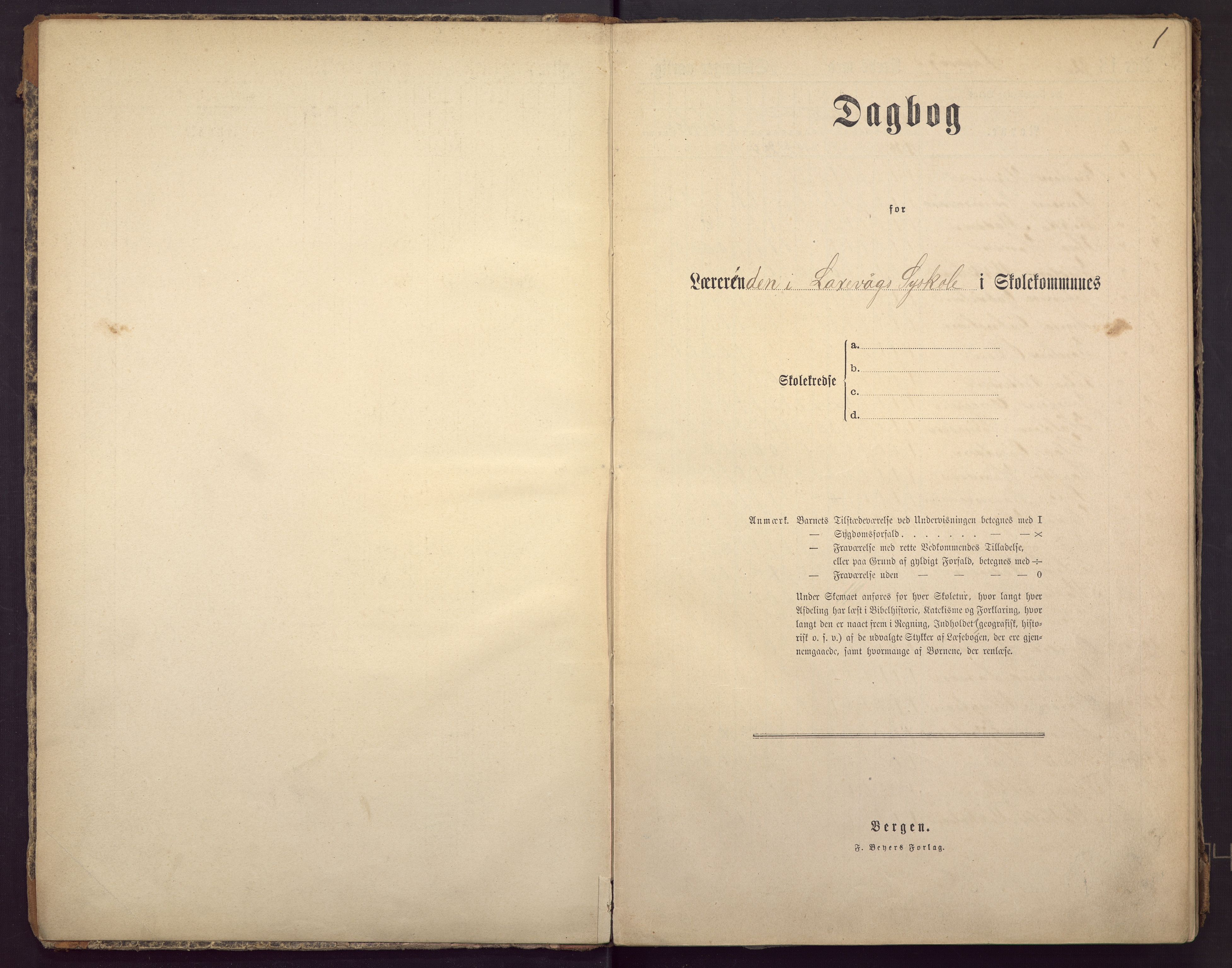 Damsgård skole, BBA/A-1370/5908/G/Ga/L0007: Klassedagbok, 1892-1916