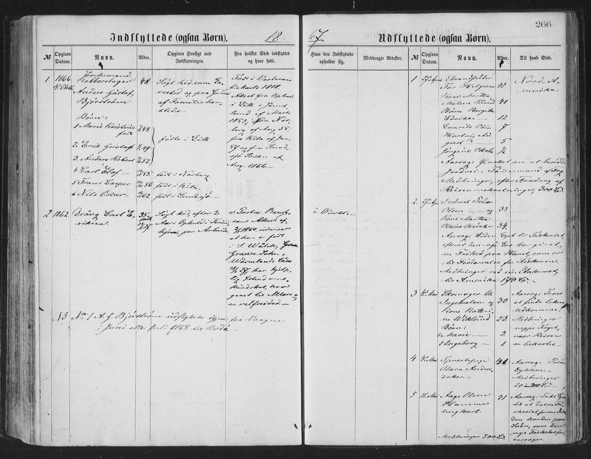 Ministerialprotokoller, klokkerbøker og fødselsregistre - Nordland, AV/SAT-A-1459/874/L1057: Parish register (official) no. 874A01, 1866-1877, p. 266