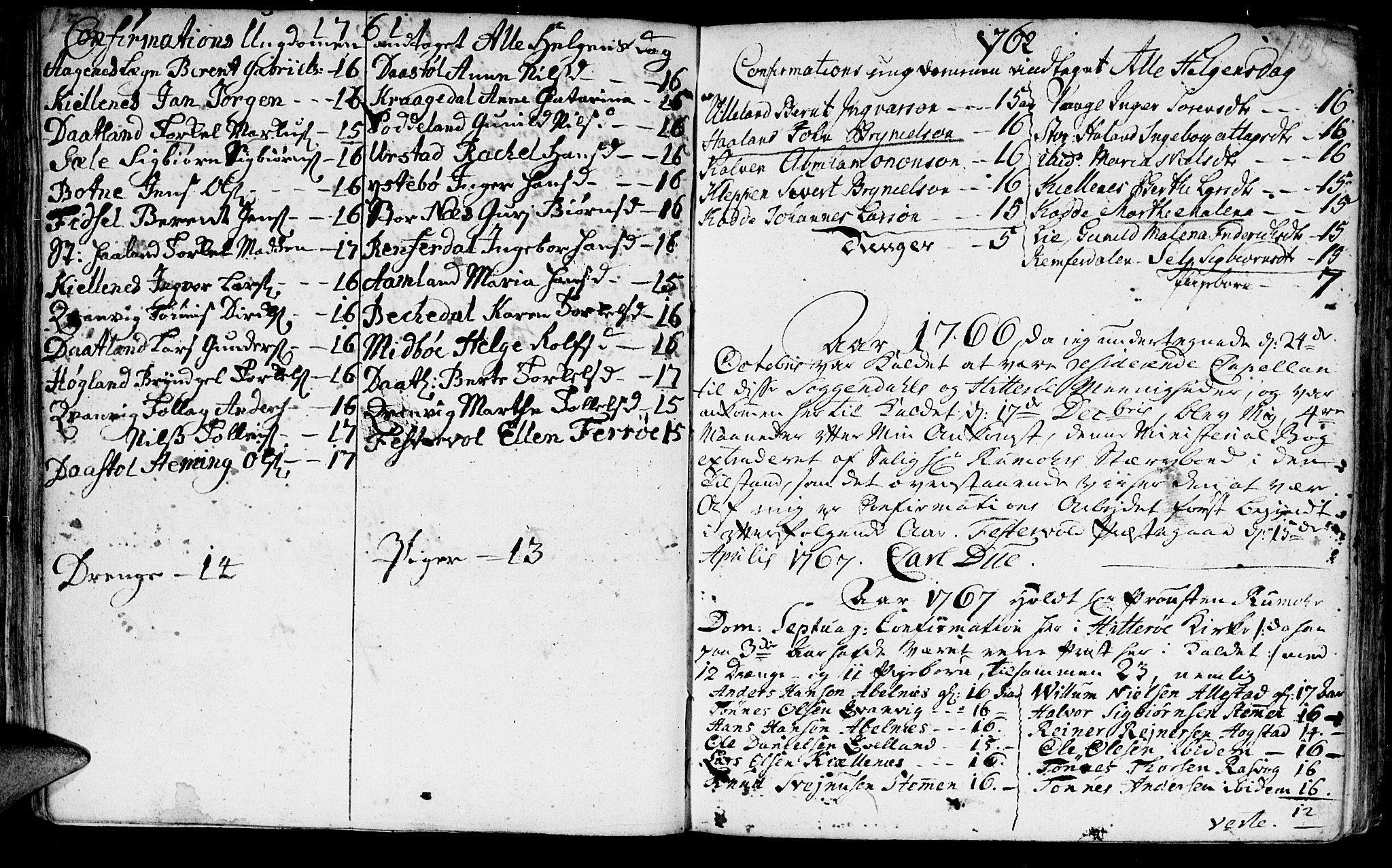 Flekkefjord sokneprestkontor, SAK/1111-0012/F/Fa/Fab/L0001: Parish register (official) no. A 1, 1750-1780, p. 134-135