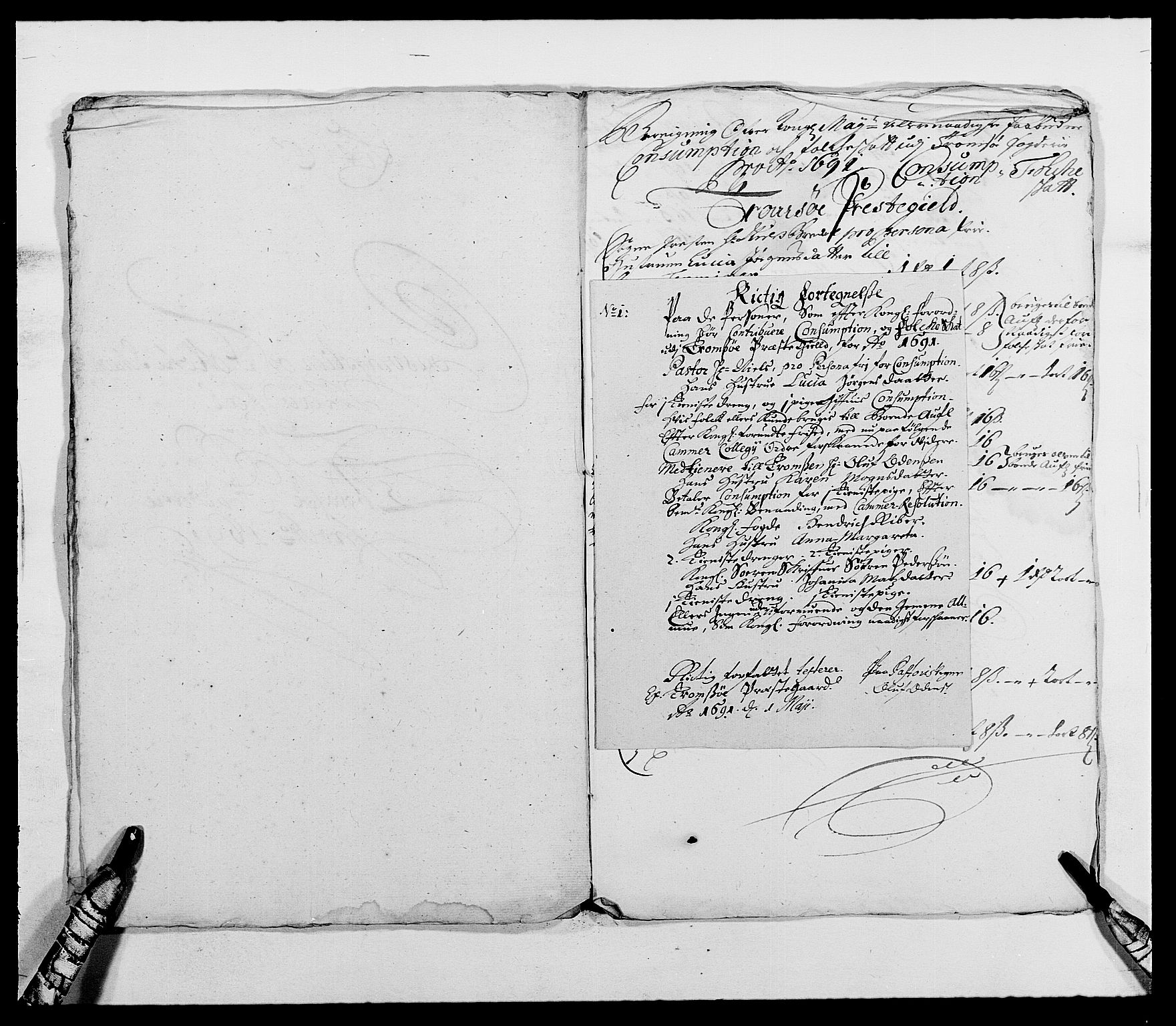 Rentekammeret inntil 1814, Reviderte regnskaper, Fogderegnskap, RA/EA-4092/R68/L4751: Fogderegnskap Senja og Troms, 1690-1693, p. 115