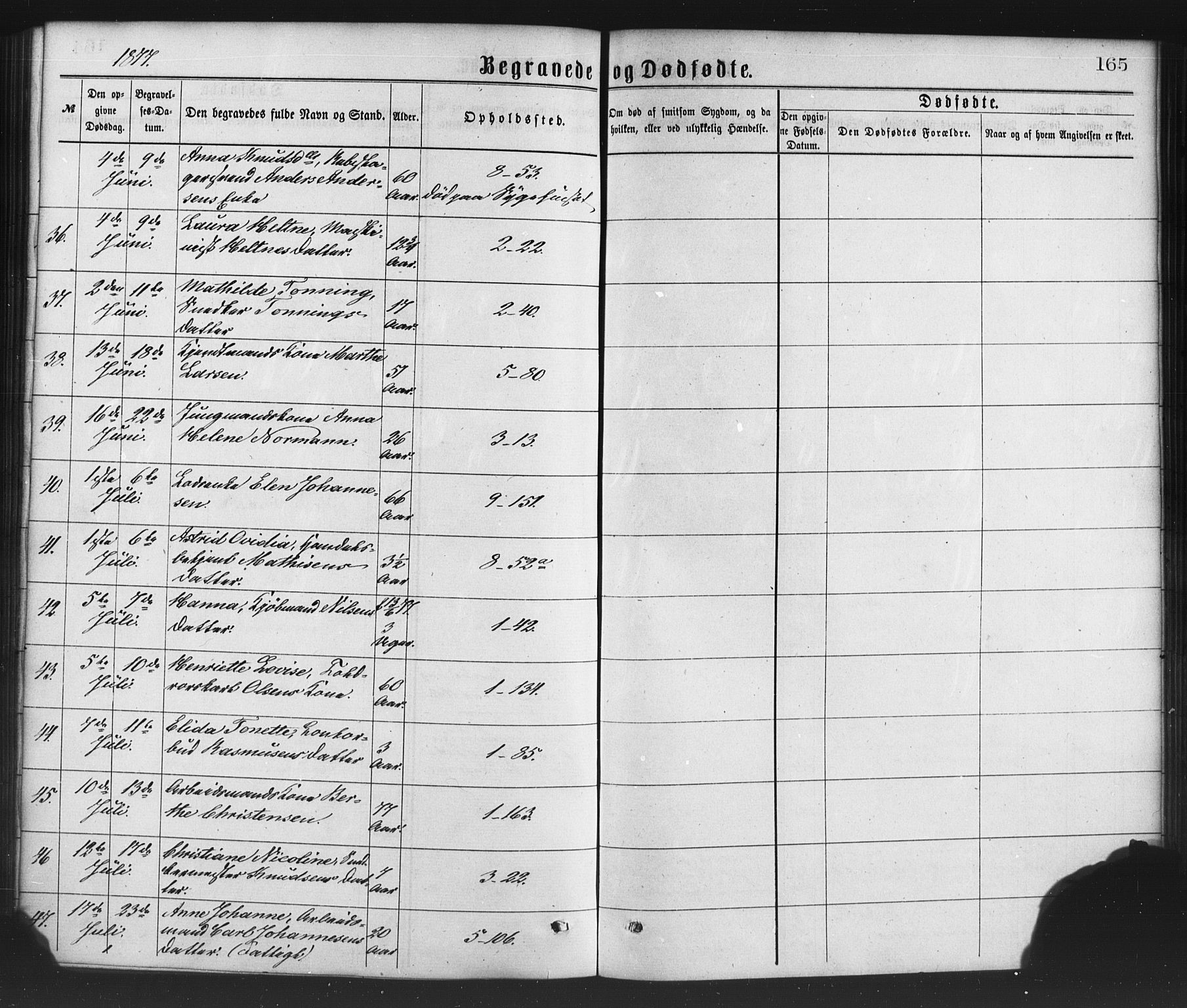 Nykirken Sokneprestembete, AV/SAB-A-77101/H/Haa/L0043: Parish register (official) no. E 3, 1869-1882, p. 165