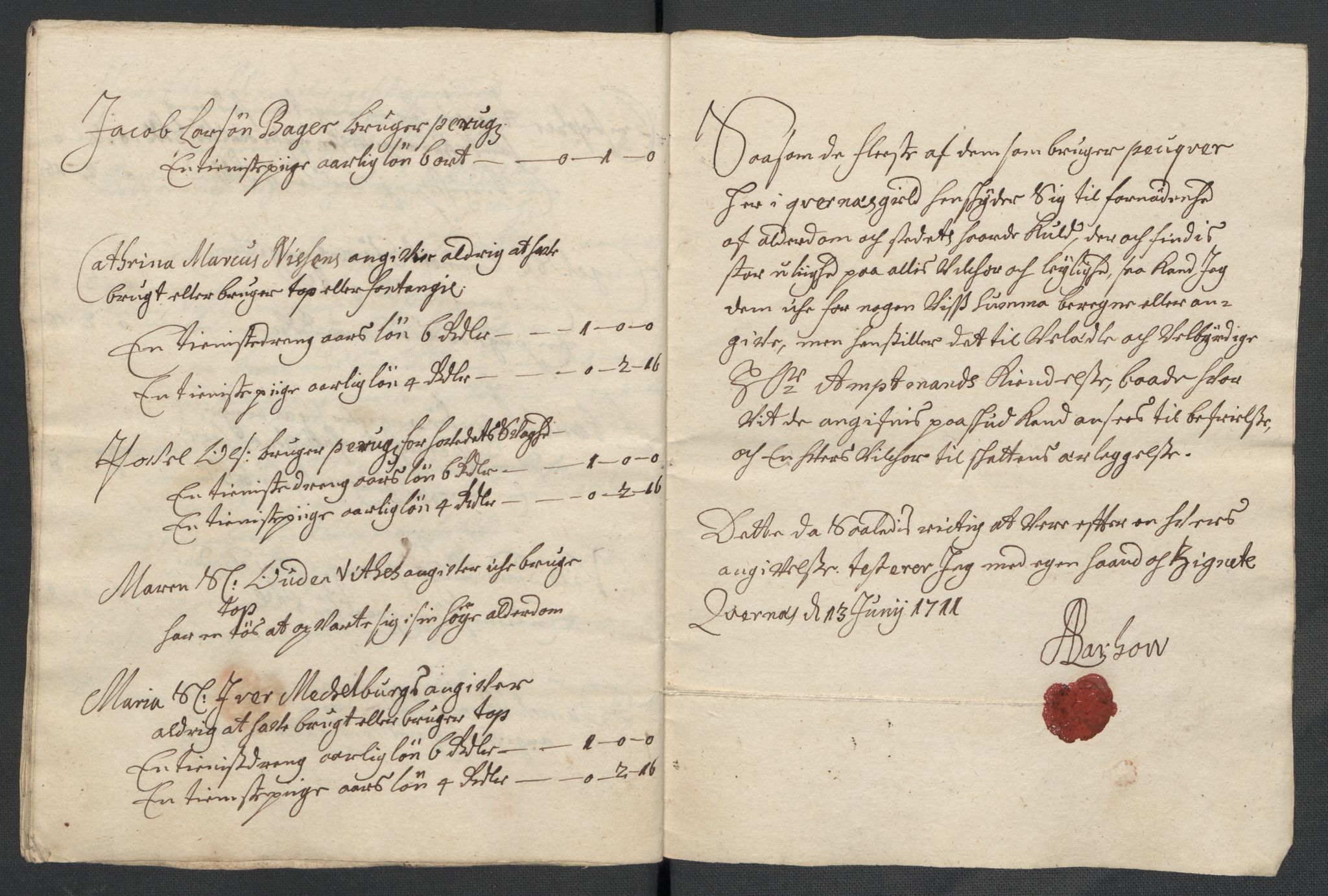 Rentekammeret inntil 1814, Reviderte regnskaper, Fogderegnskap, AV/RA-EA-4092/R56/L3745: Fogderegnskap Nordmøre, 1711, p. 288