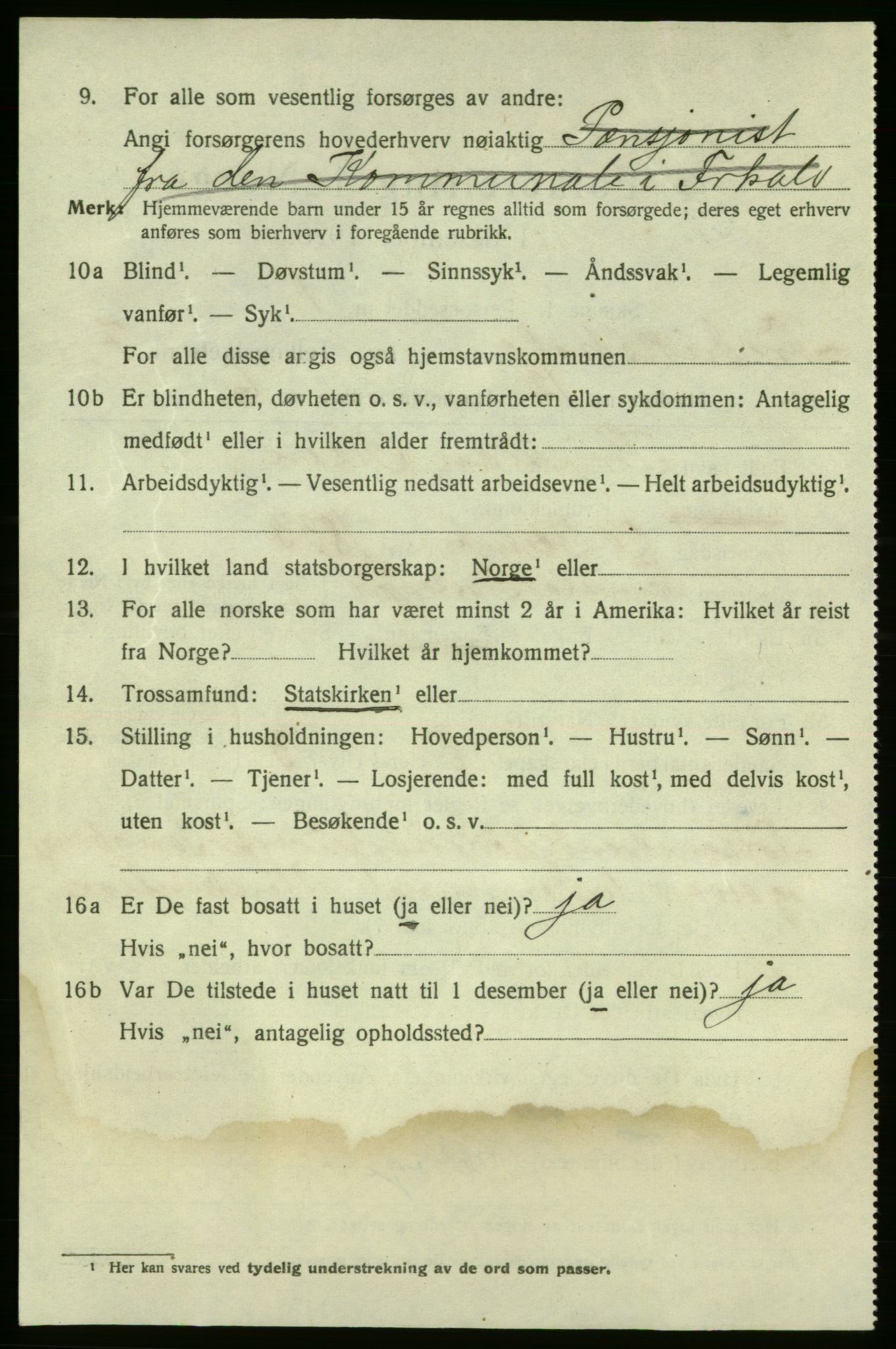 SAO, 1920 census for Fredrikshald, 1920, p. 14089