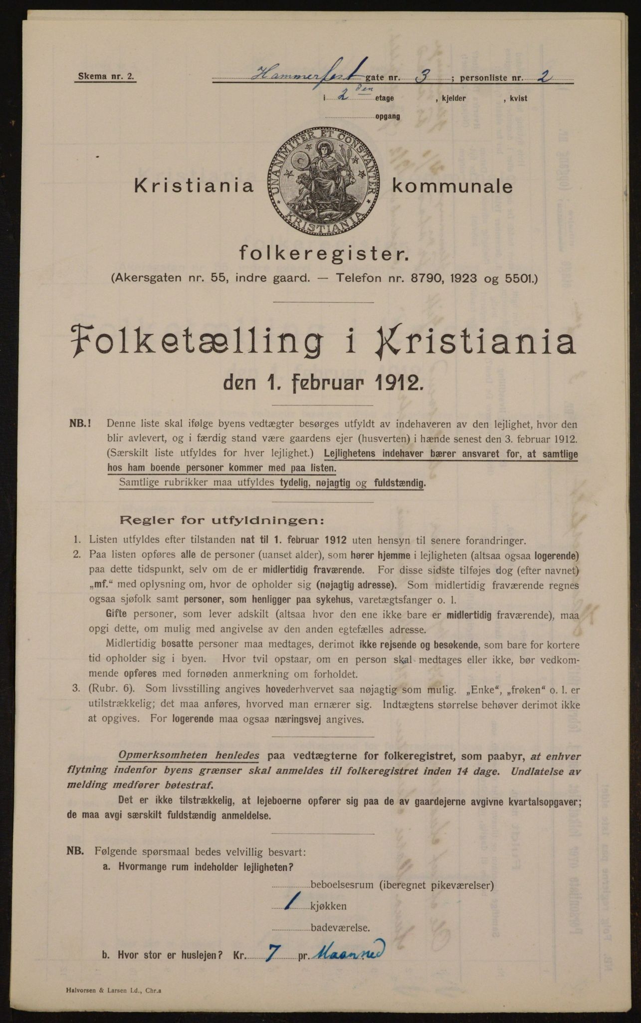 OBA, Municipal Census 1912 for Kristiania, 1912, p. 34193