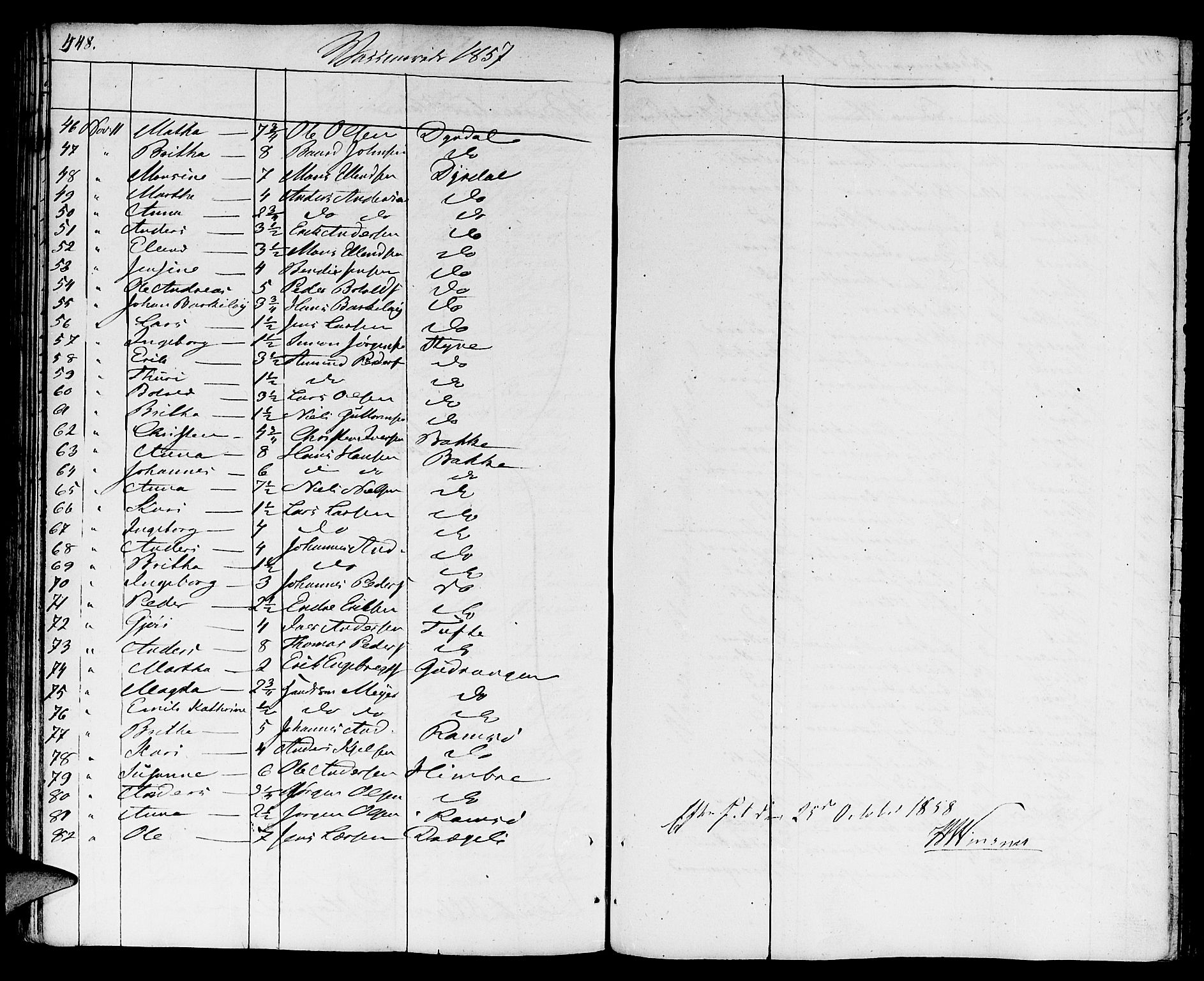 Aurland sokneprestembete, AV/SAB-A-99937/H/Ha/Haa/L0006: Parish register (official) no. A 6, 1821-1859, p. 448