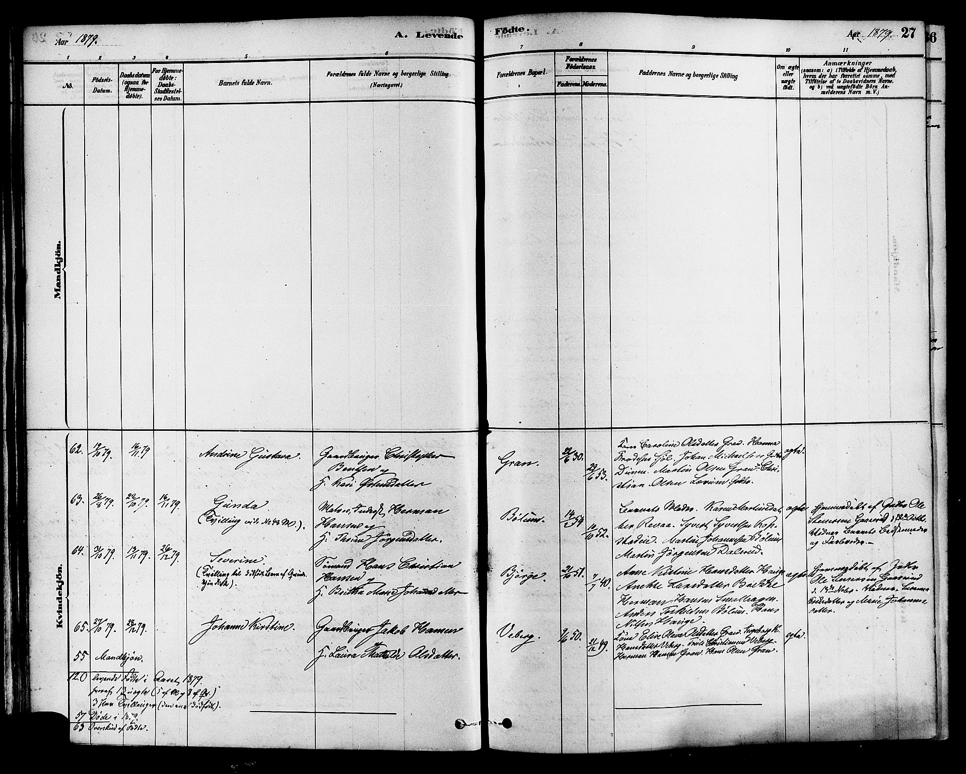 Sande Kirkebøker, AV/SAKO-A-53/F/Fa/L0006: Parish register (official) no. 6, 1878-1888, p. 27