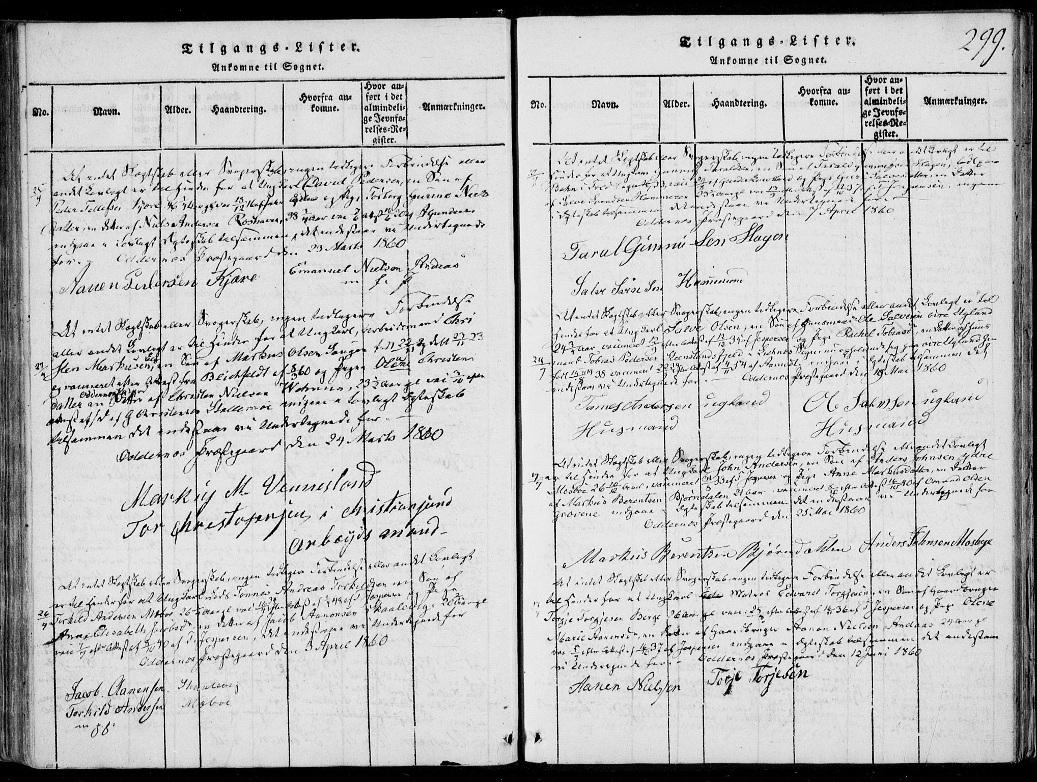 Oddernes sokneprestkontor, AV/SAK-1111-0033/F/Fa/Faa/L0005: Parish register (official) no. A 5, 1820-1838, p. 299