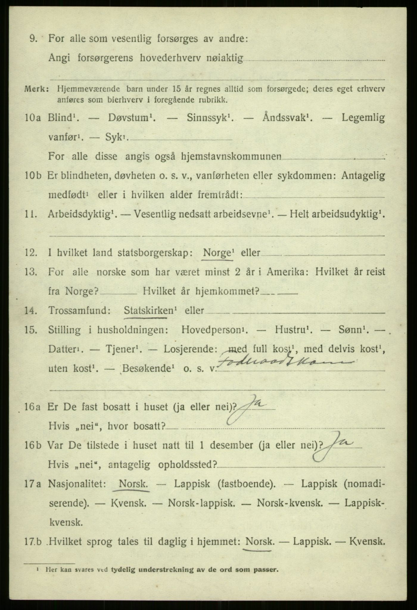 SATØ, 1920 census for Kvæfjord, 1920, p. 4180