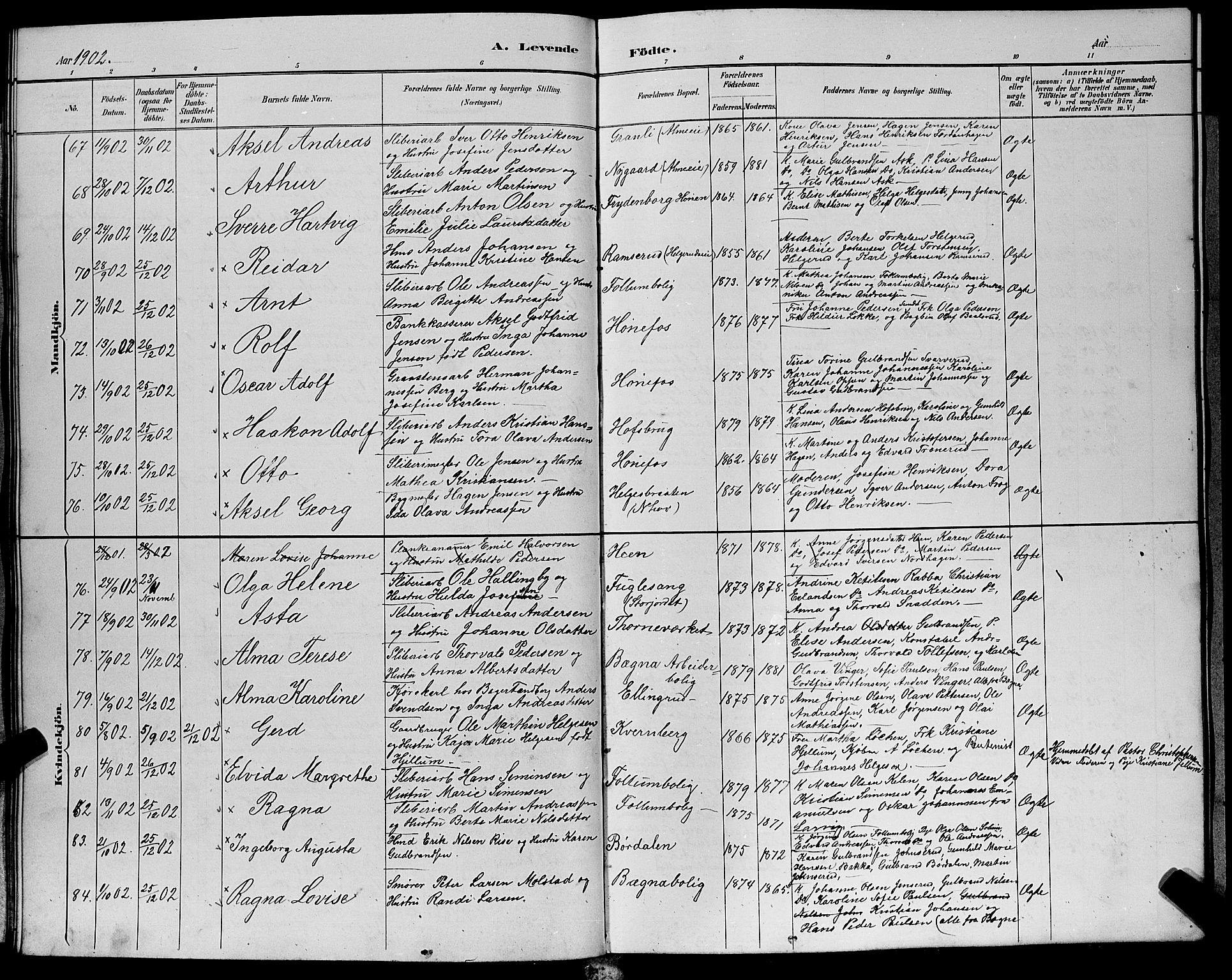 Hønefoss kirkebøker, AV/SAKO-A-609/G/Ga/L0002: Parish register (copy) no. 2, 1888-1904