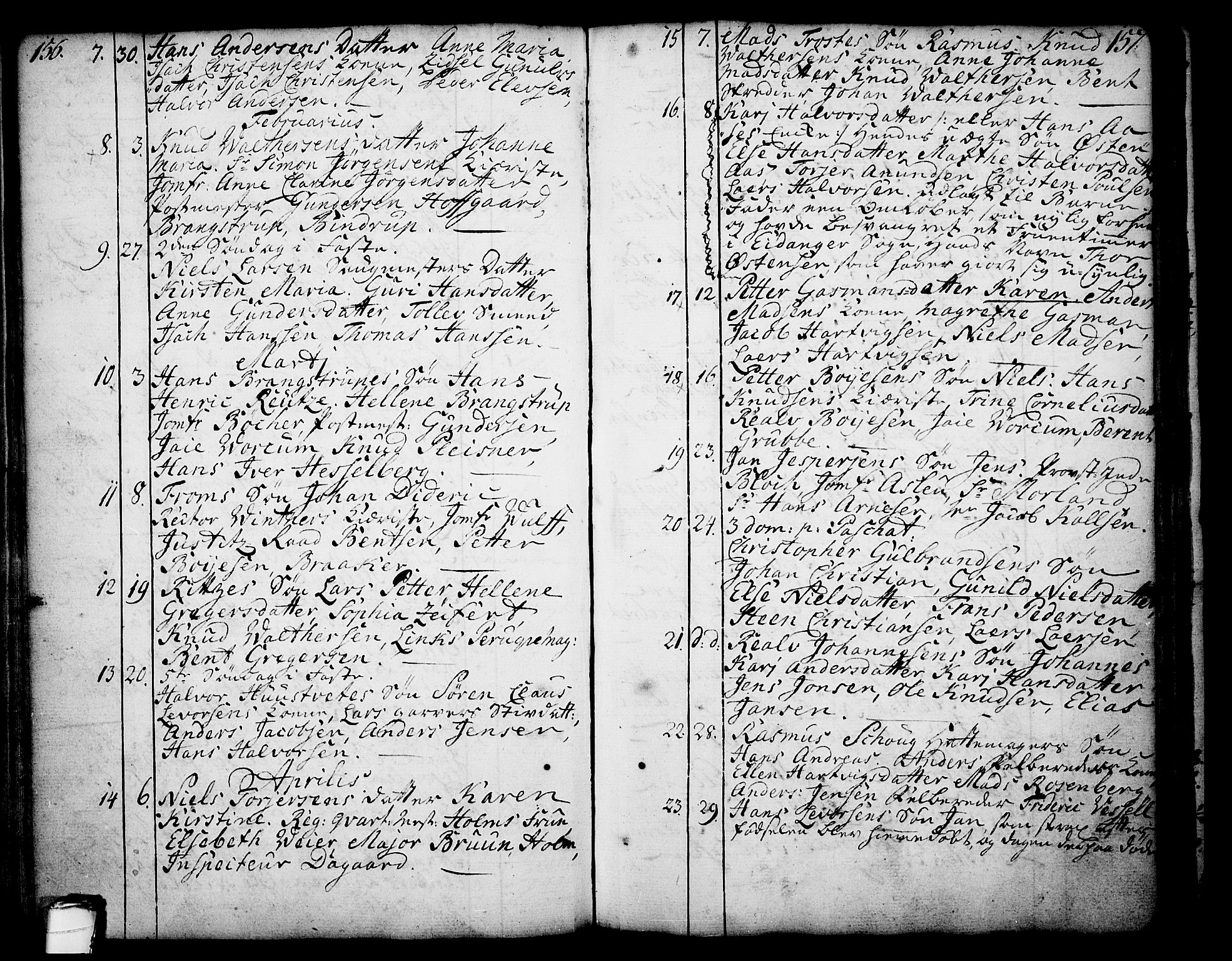 Skien kirkebøker, SAKO/A-302/F/Fa/L0003: Parish register (official) no. 3, 1755-1791, p. 156-157