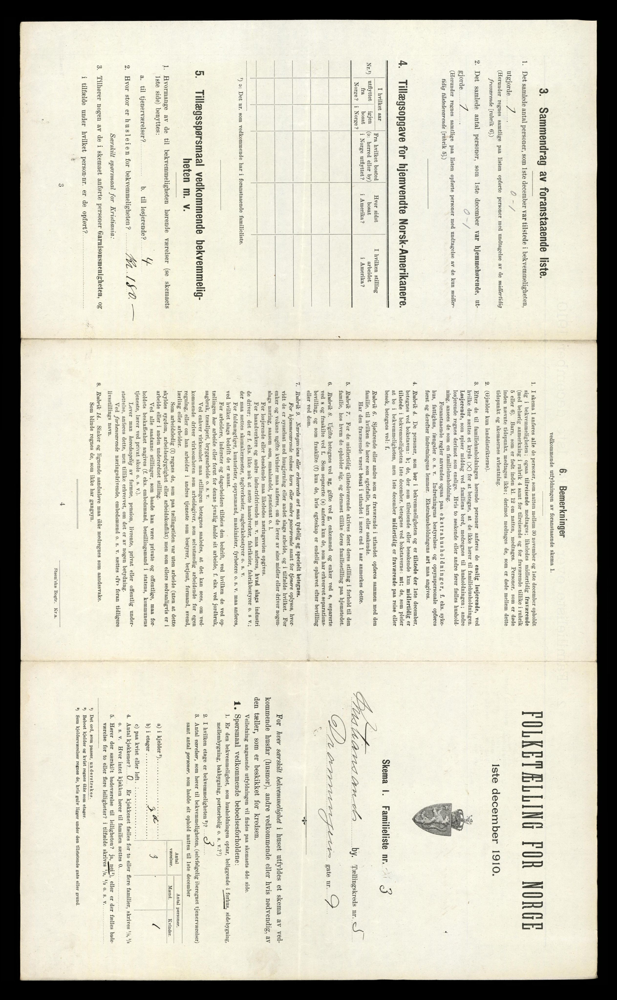 RA, 1910 census for Kristiansand, 1910, p. 1008