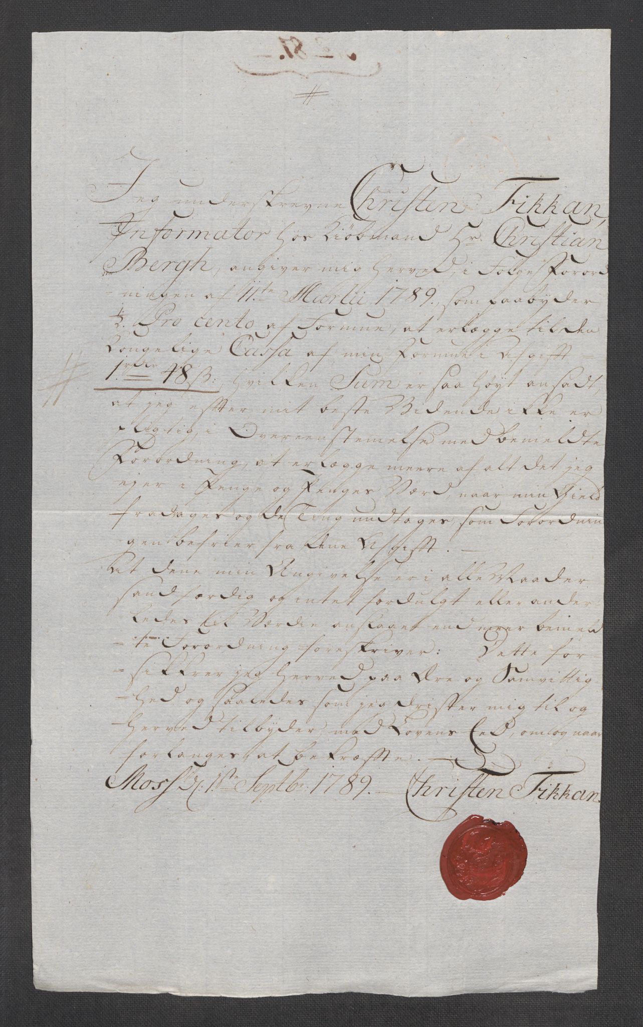 Rentekammeret inntil 1814, Reviderte regnskaper, Mindre regnskaper, RA/EA-4068/Rf/Rfe/L0025: Moss, Onsøy, Tune og Veme fogderi. Namdal fogderi, 1789, p. 20