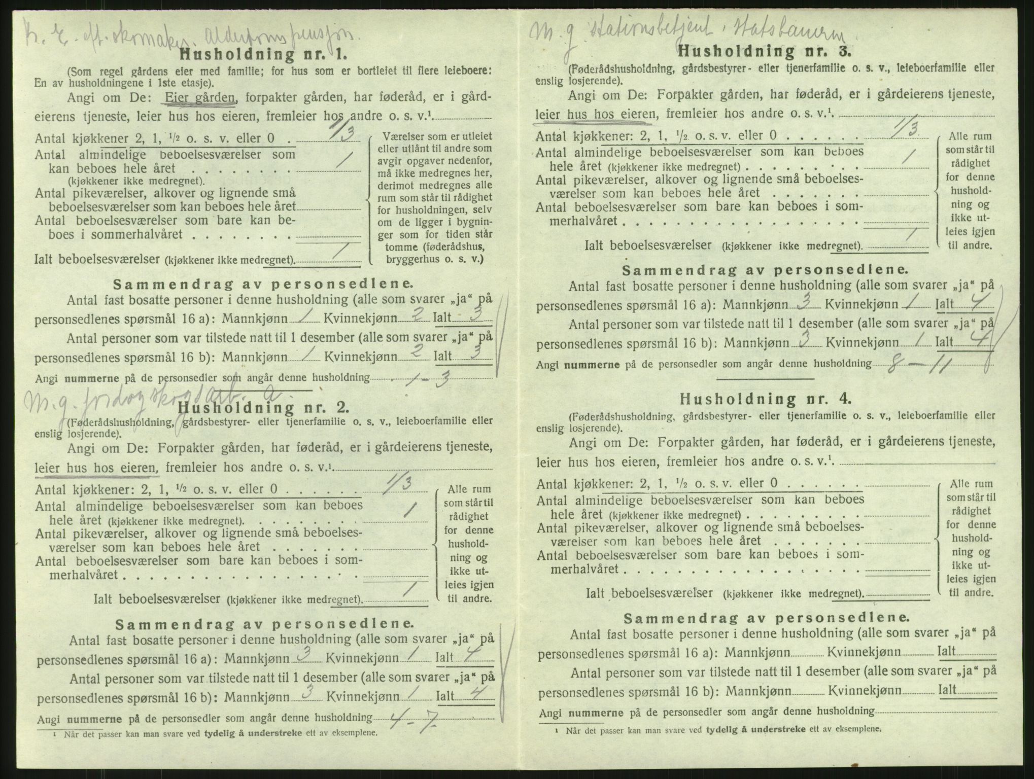 SAH, 1920 census for Stange, 1920, p. 414