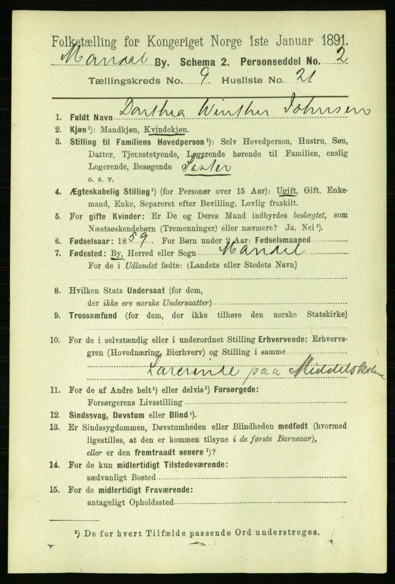 RA, 1891 census for 1002 Mandal, 1891, p. 2633