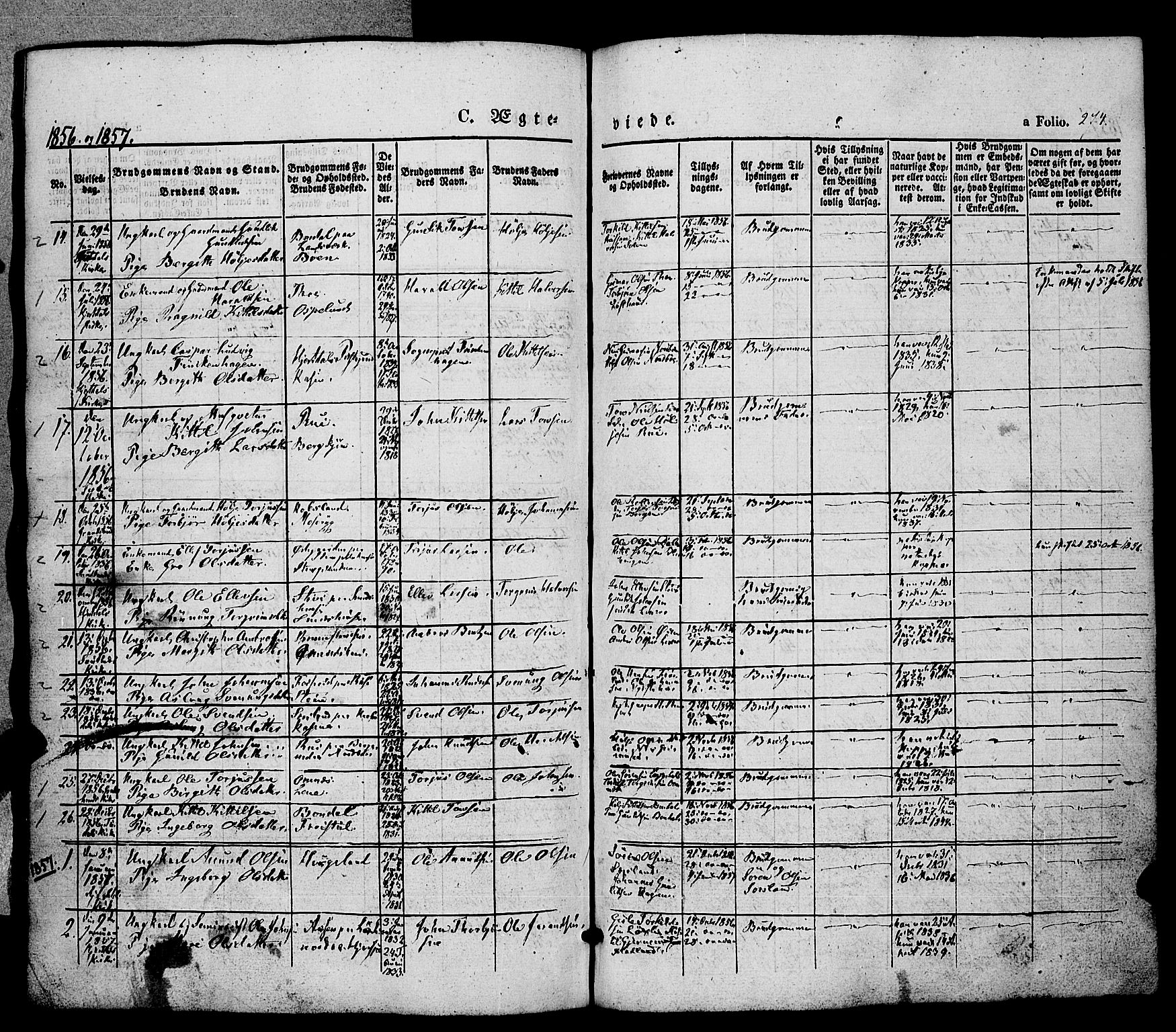 Hjartdal kirkebøker, SAKO/A-270/F/Fa/L0008: Parish register (official) no. I 8, 1844-1859, p. 274