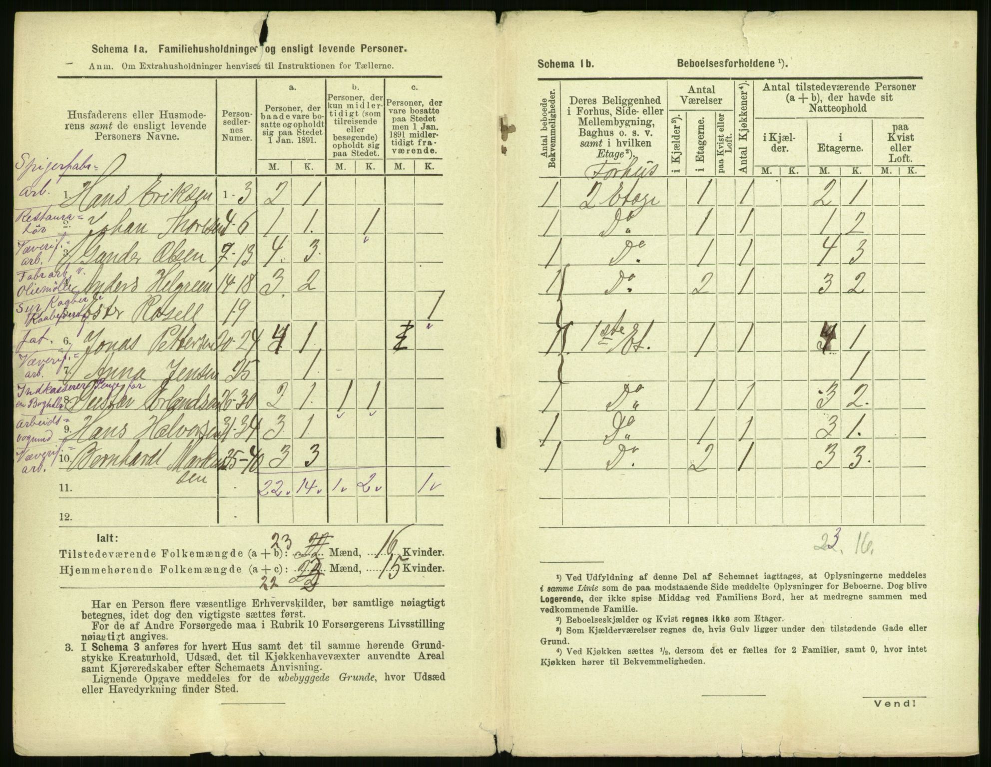 RA, 1891 census for 0301 Kristiania, 1891, p. 160276