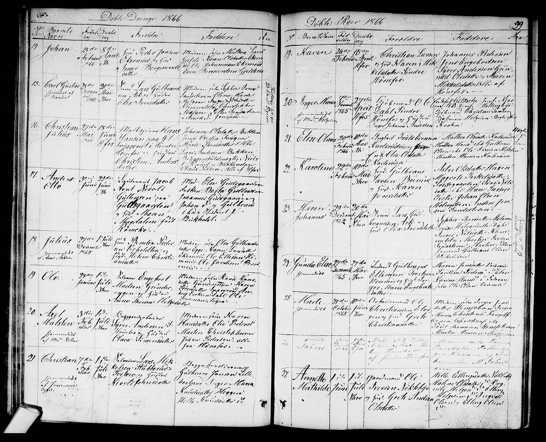 Norderhov kirkebøker, AV/SAKO-A-237/G/Ga/L0006: Parish register (copy) no. I 6, 1849-1876, p. 99