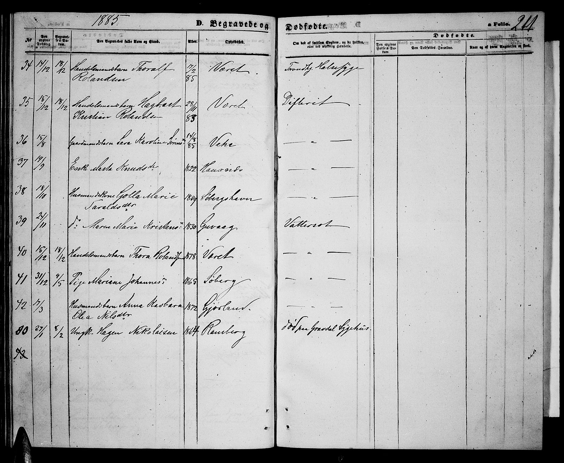 Ministerialprotokoller, klokkerbøker og fødselsregistre - Nordland, AV/SAT-A-1459/891/L1314: Parish register (copy) no. 891C03, 1870-1885, p. 211