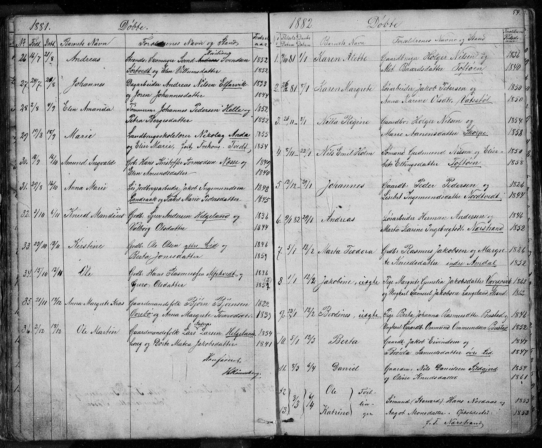 Nedstrand sokneprestkontor, SAST/A-101841/01/V: Parish register (copy) no. B 3, 1848-1933, p. 59