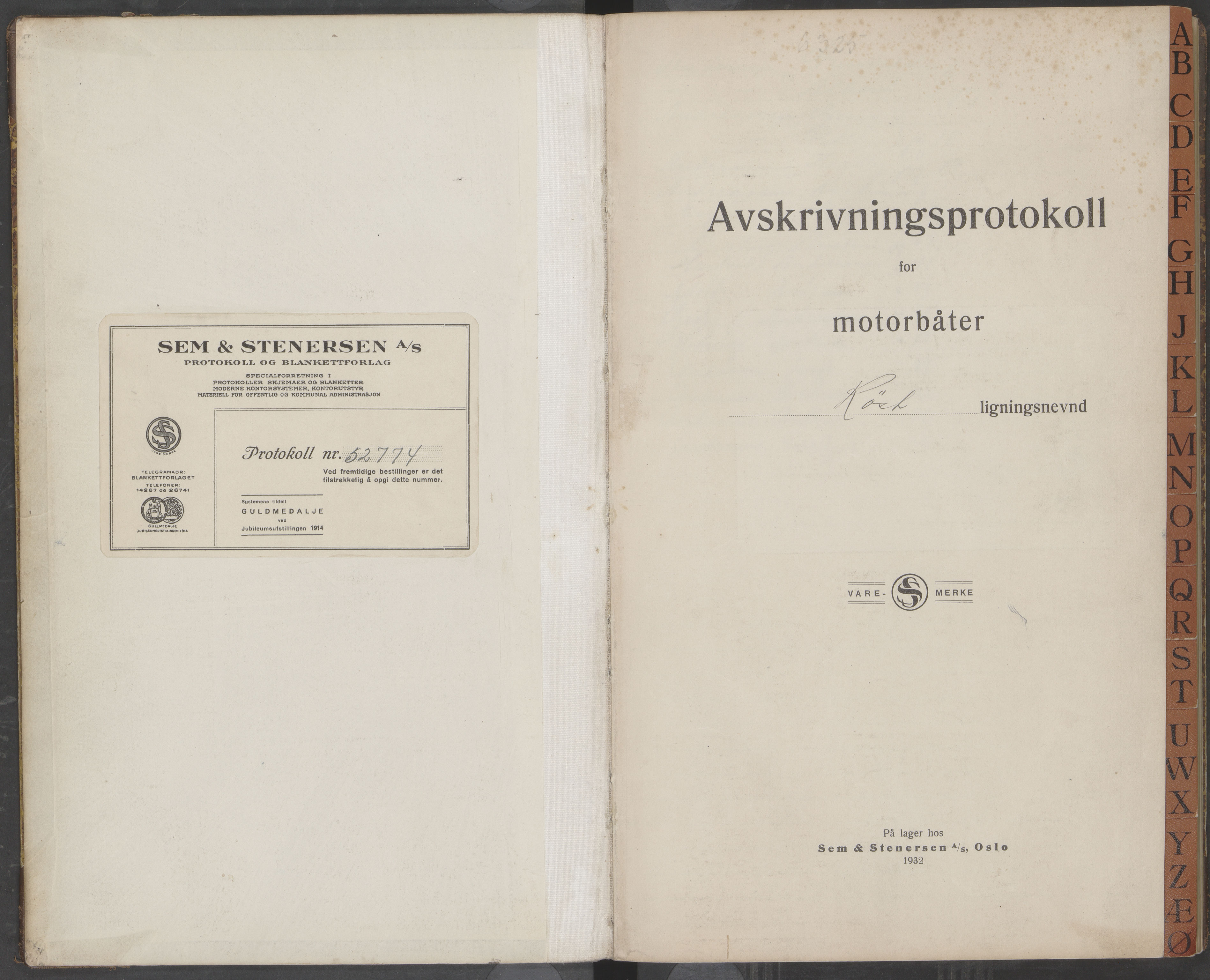 Røst kommune. Ligningsnemnd, AIN/K-18560.310/330/L0001: Avskrivningsprotokoll, 1930-1957