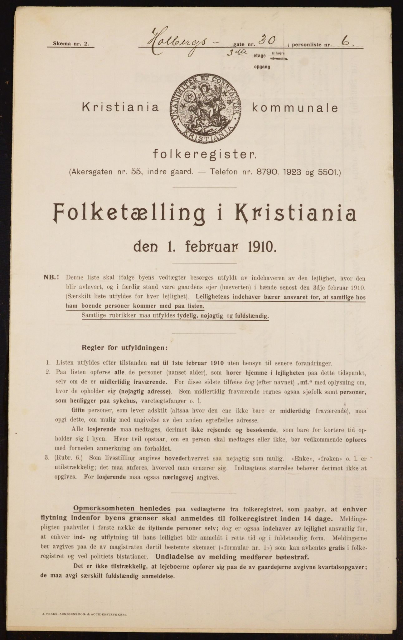 OBA, Municipal Census 1910 for Kristiania, 1910, p. 39757