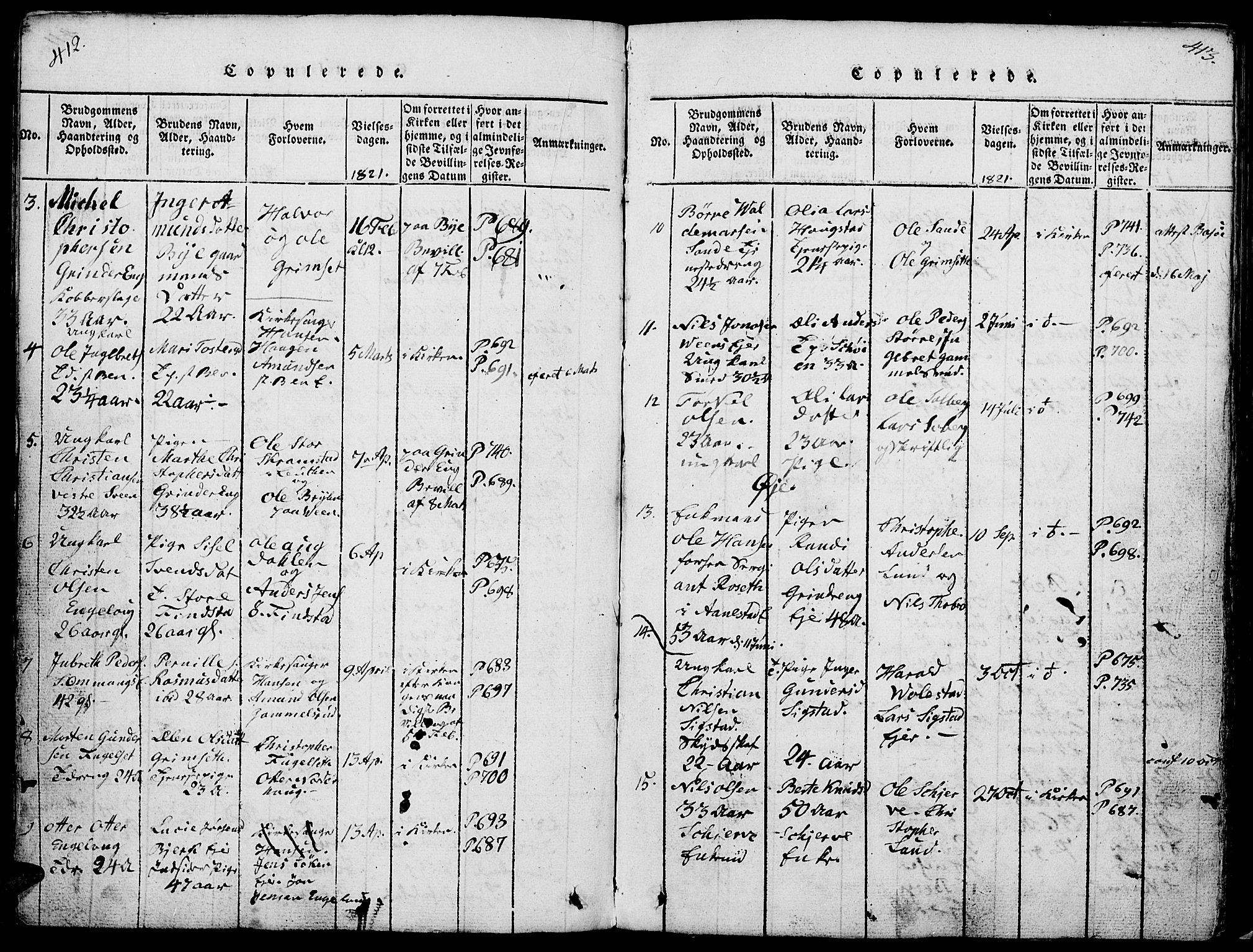 Løten prestekontor, SAH/PREST-022/L/La/L0001: Parish register (copy) no. 1, 1812-1832, p. 412-413