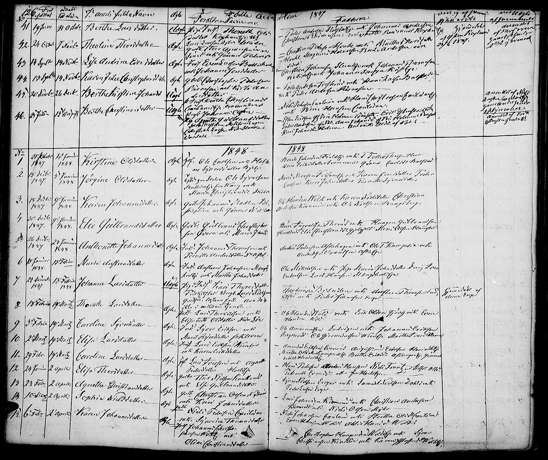 Nes prestekontor, Hedmark, SAH/PREST-020/K/Ka/L0003: Parish register (official) no. 3, 1827-1851, p. 126