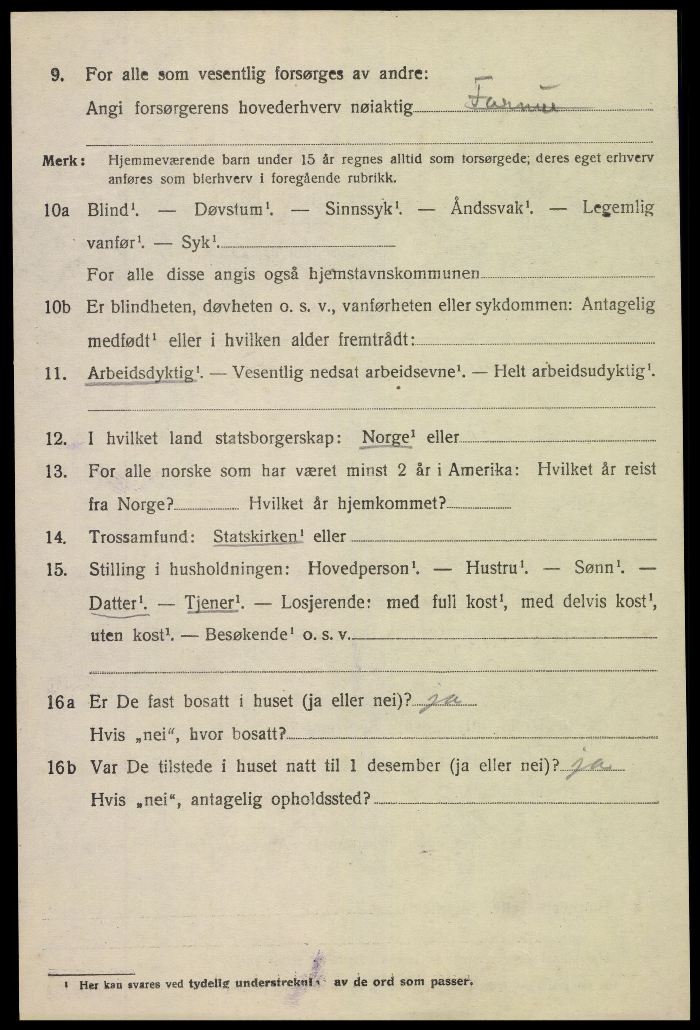 SAK, 1920 census for Søndeled, 1920, p. 4312