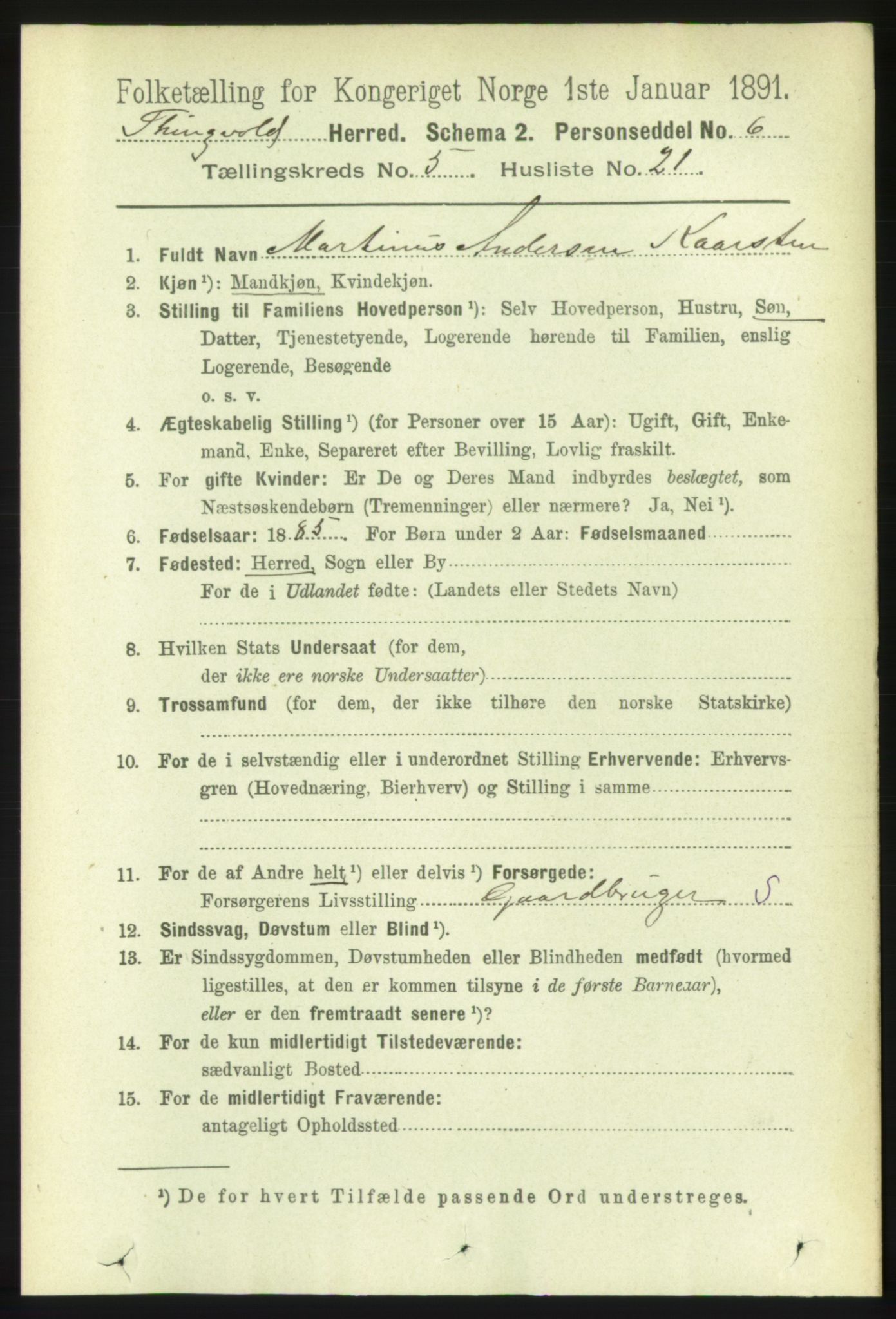 RA, 1891 census for 1560 Tingvoll, 1891, p. 2193