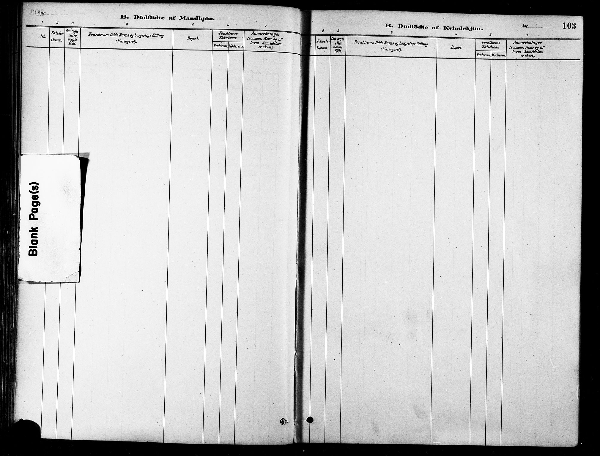 Karlsøy sokneprestembete, AV/SATØ-S-1299/H/Ha/Haa/L0006kirke: Parish register (official) no. 6, 1879-1890, p. 103