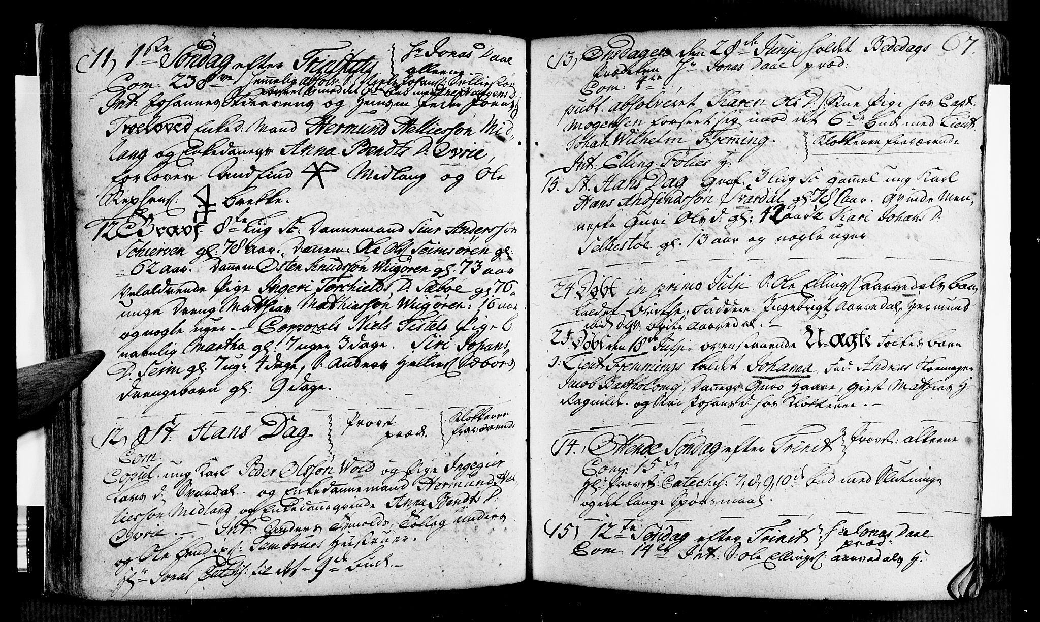 Vik sokneprestembete, AV/SAB-A-81501/H/Haa/Haaa/L0002: Parish register (official) no. A 2 / 1, 1740-1757, p. 67