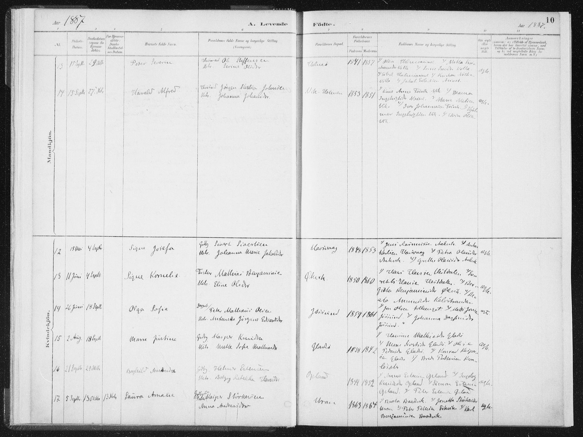 Ministerialprotokoller, klokkerbøker og fødselsregistre - Nord-Trøndelag, AV/SAT-A-1458/771/L0597: Parish register (official) no. 771A04, 1885-1910, p. 10