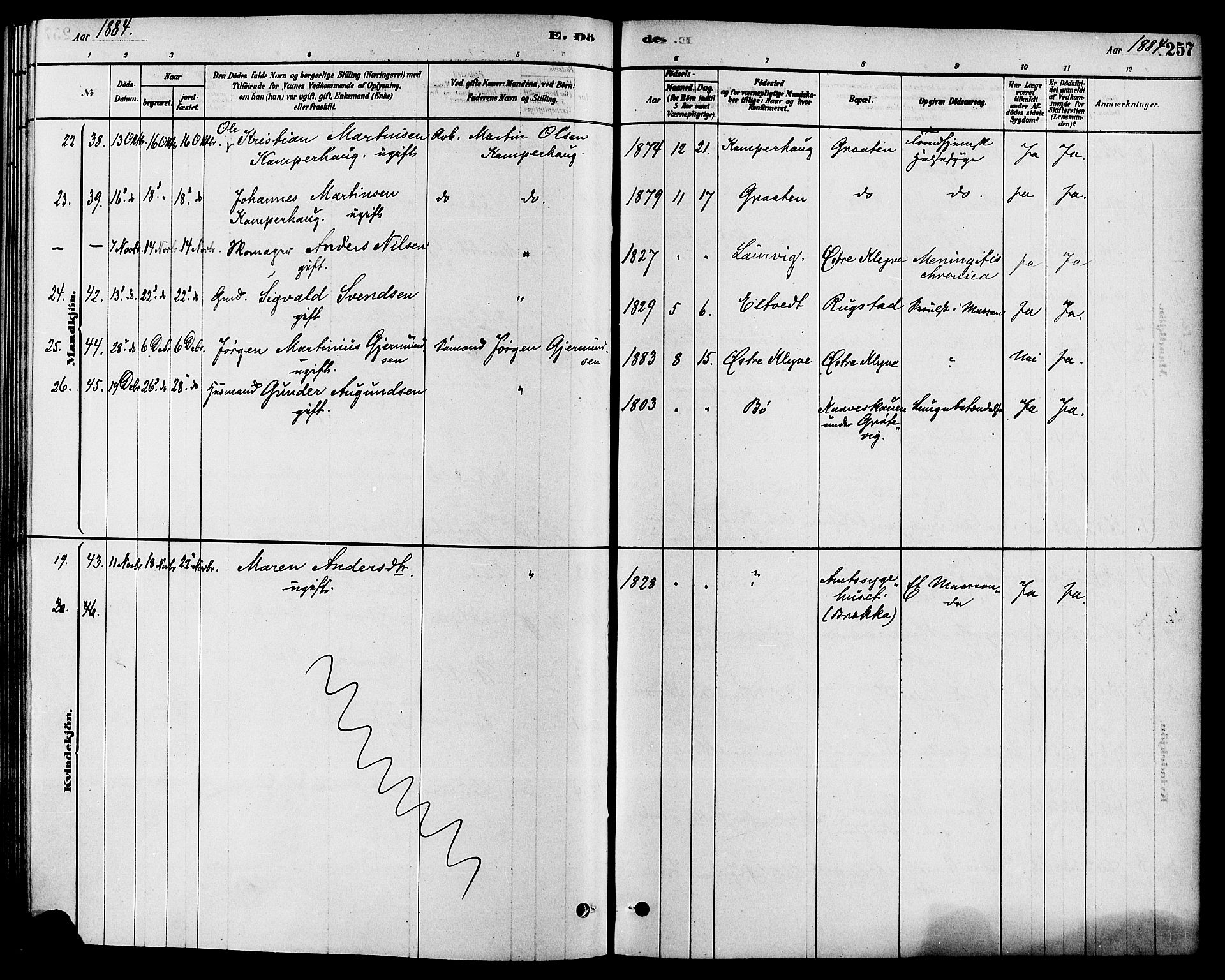 Solum kirkebøker, AV/SAKO-A-306/F/Fa/L0009: Parish register (official) no. I 9, 1877-1887, p. 257