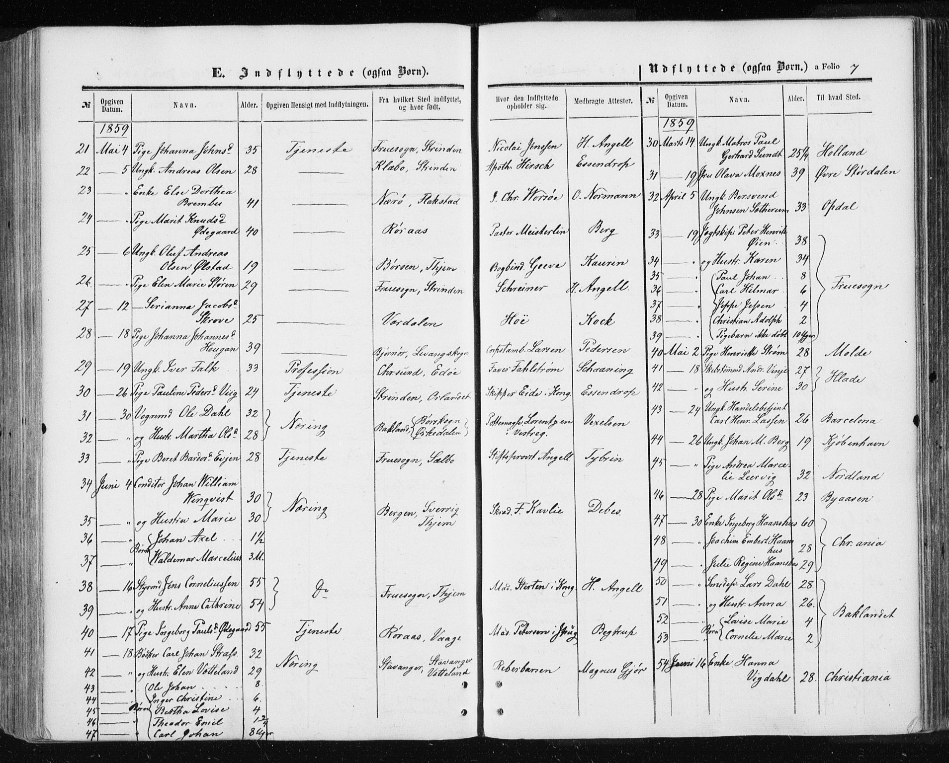 Ministerialprotokoller, klokkerbøker og fødselsregistre - Sør-Trøndelag, SAT/A-1456/601/L0053: Parish register (official) no. 601A21, 1857-1865, p. 7