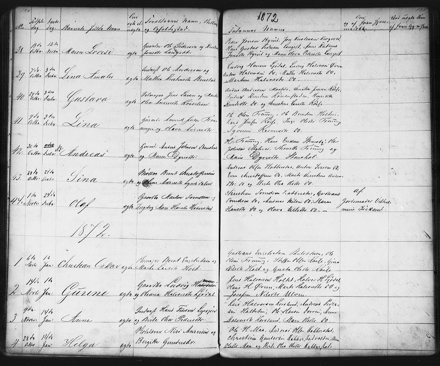 Eidsvoll prestekontor Kirkebøker, AV/SAO-A-10888/G/Gb/L0001: Parish register (copy) no. II 1, 1861-1877, p. 124-125