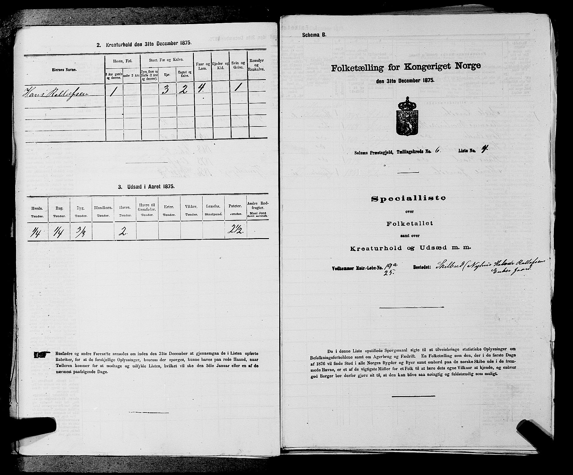 SAKO, 1875 census for 0818P Solum, 1875, p. 998