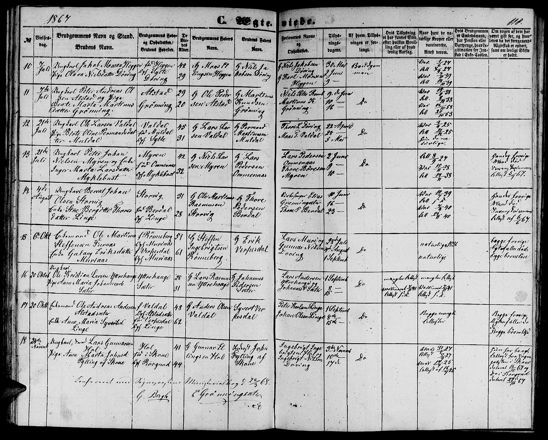 Ministerialprotokoller, klokkerbøker og fødselsregistre - Møre og Romsdal, SAT/A-1454/519/L0261: Parish register (copy) no. 519C02, 1854-1867, p. 118