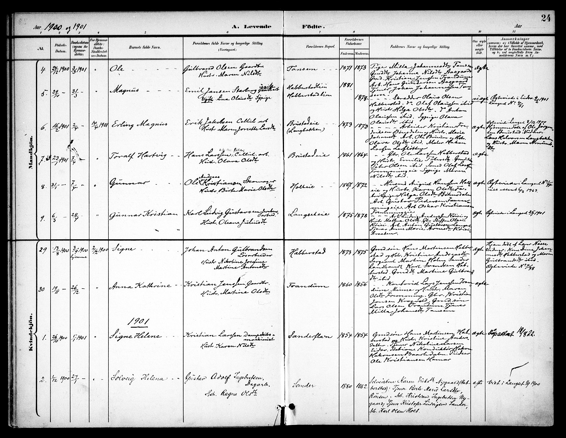 Eidsvoll prestekontor Kirkebøker, AV/SAO-A-10888/F/Fb/L0002: Parish register (official) no. II 2, 1897-1907, p. 24