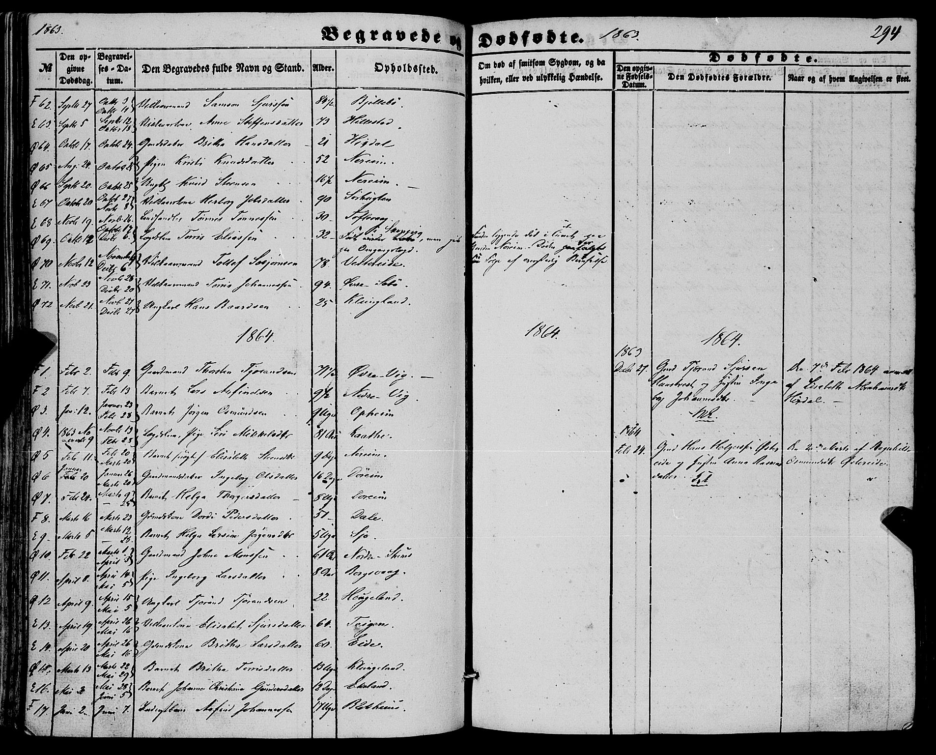 Fjelberg sokneprestembete, SAB/A-75201/H/Haa: Parish register (official) no. A 7, 1851-1867, p. 294