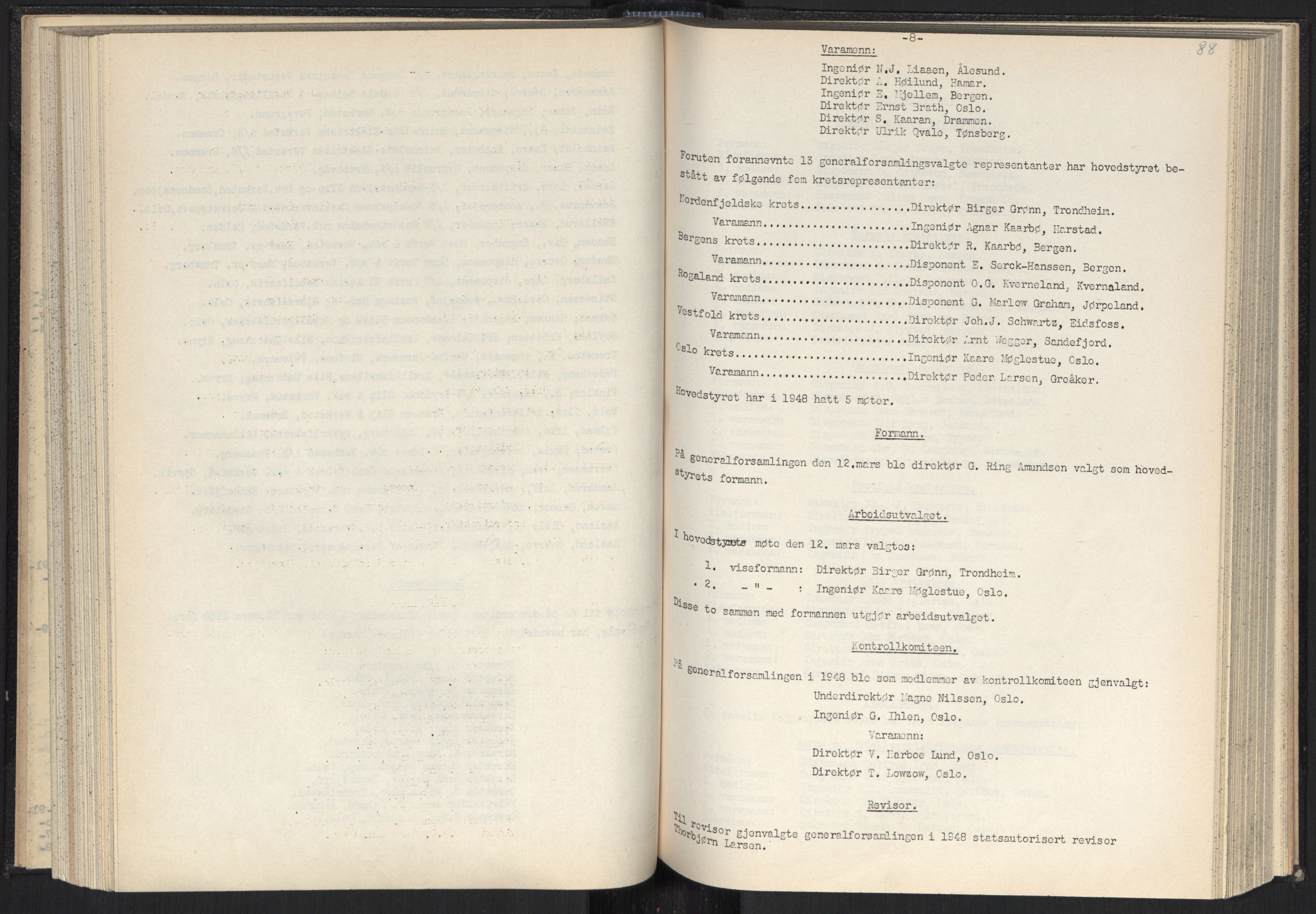 Teknologibedriftenes Landsforening TBL, AV/RA-PA-1700/A/Ad/L0007: Årsberetning med register, 1940-1951, p. 88