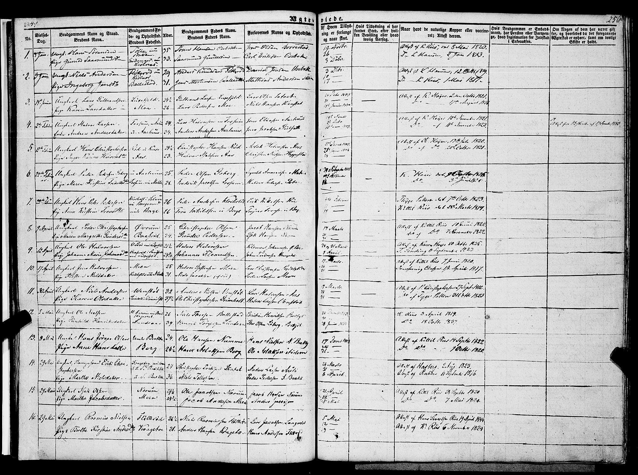 Gjerpen kirkebøker, SAKO/A-265/F/Fa/L0007b: Parish register (official) no. I 7B, 1834-1857, p. 256