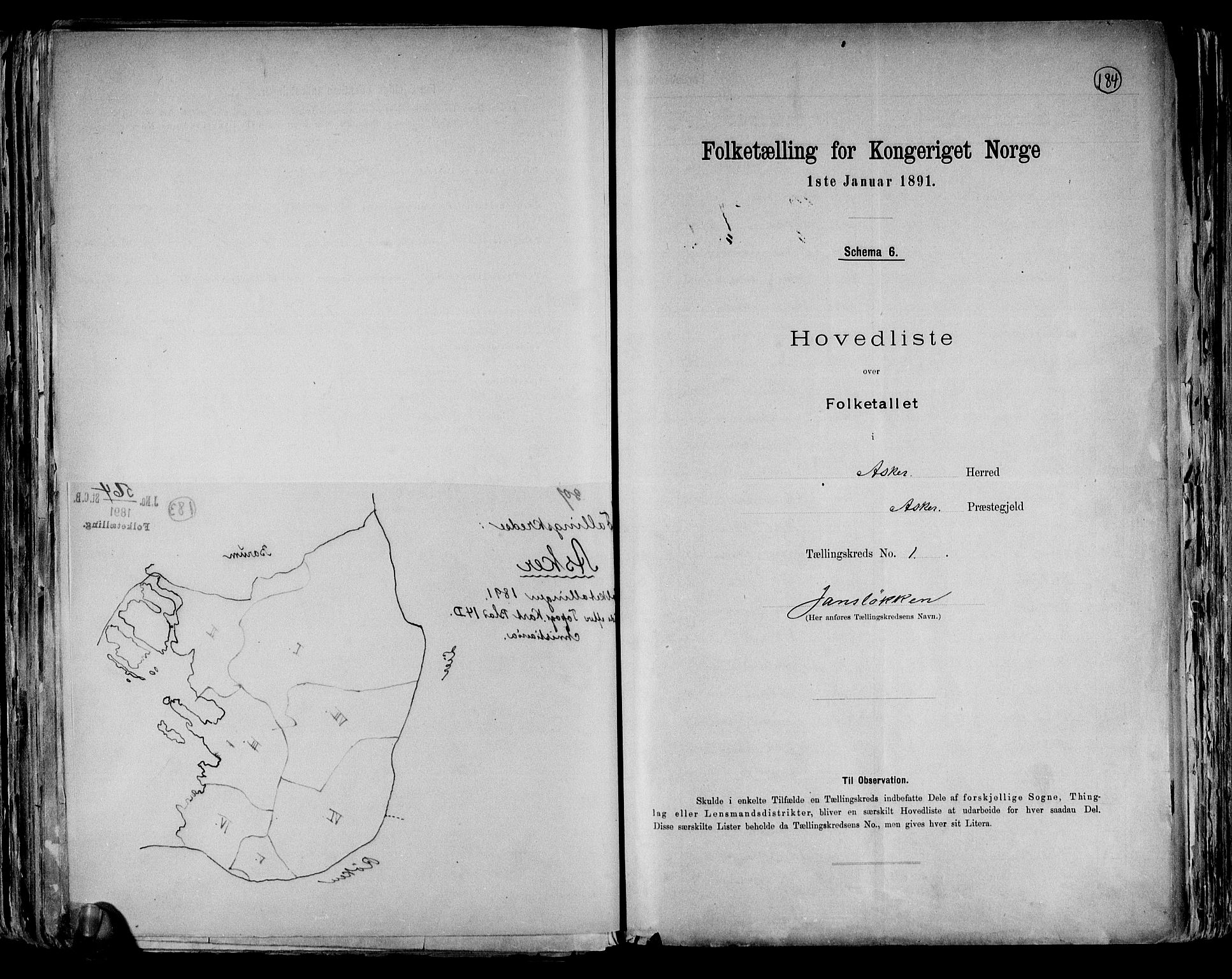 RA, 1891 census for 0220 Asker, 1891, p. 5