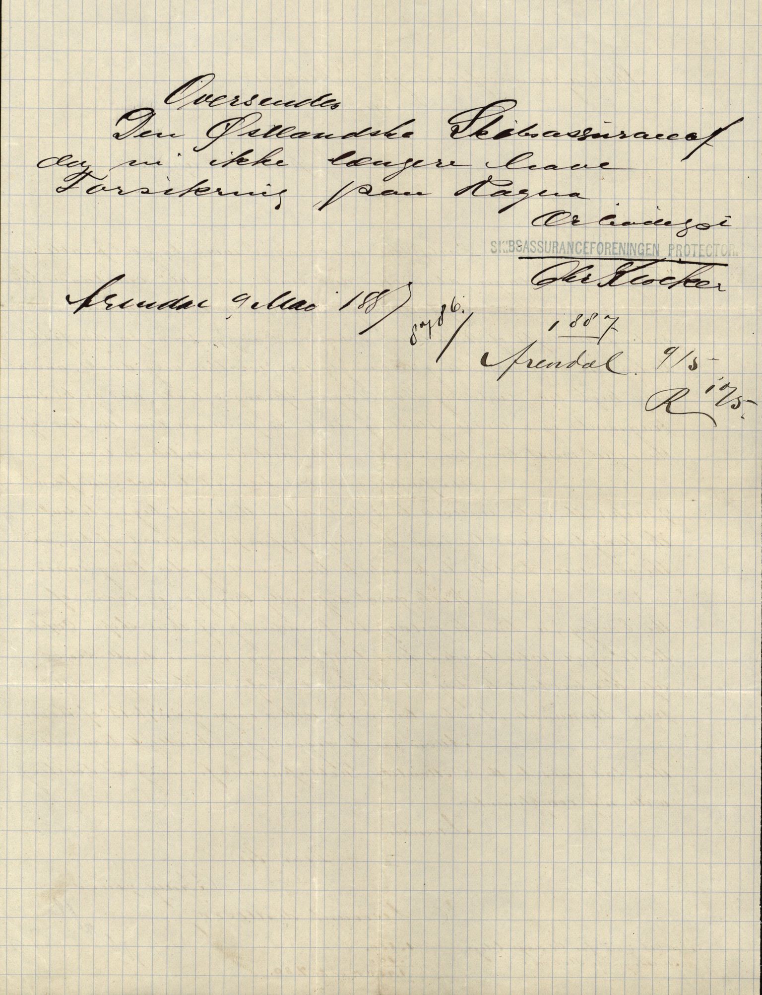 Pa 63 - Østlandske skibsassuranceforening, VEMU/A-1079/G/Ga/L0021/0002: Havaridokumenter / Isbaaden, Ragna, Sylphiden, Nyassa, 1887, p. 27