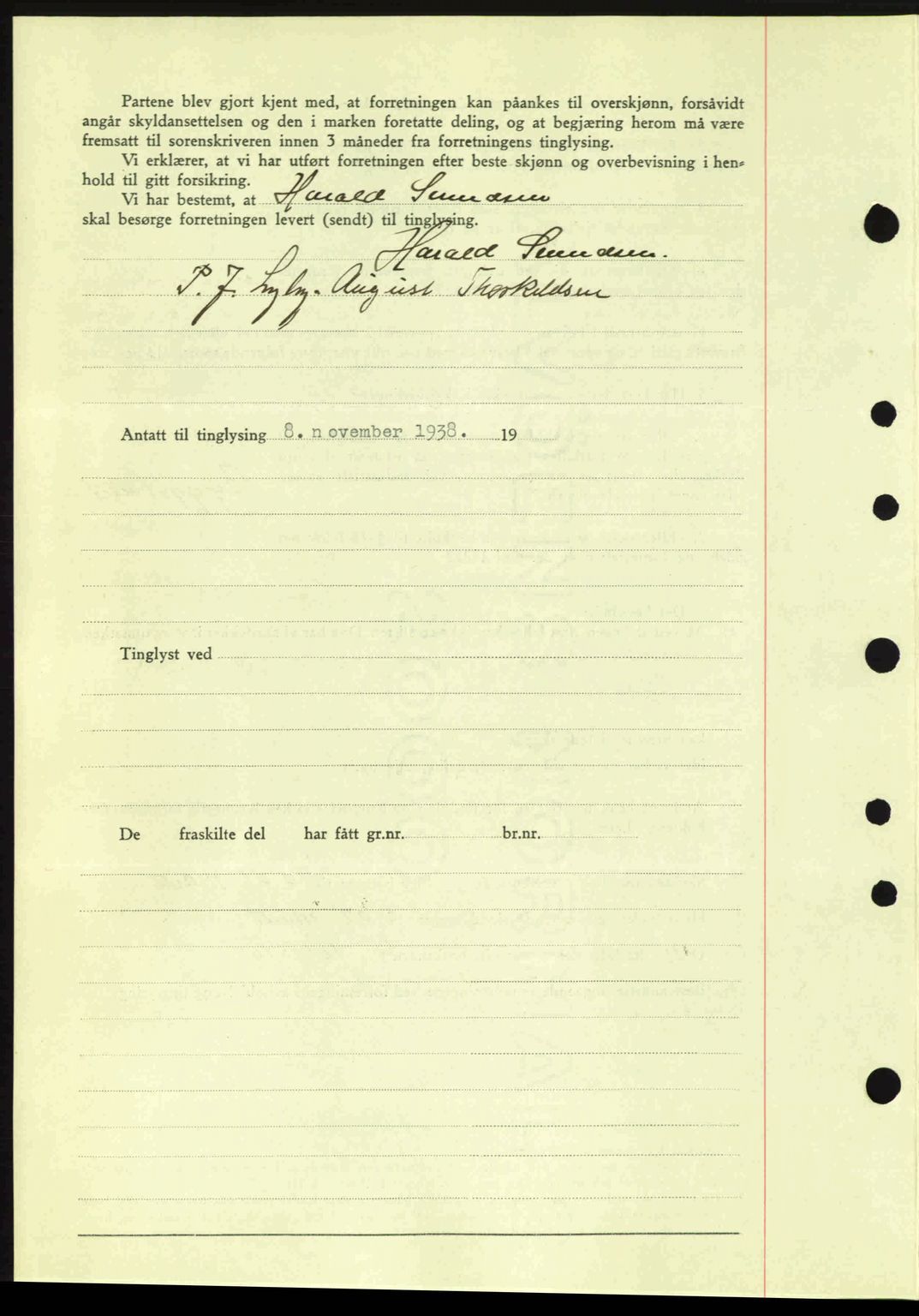 Moss sorenskriveri, SAO/A-10168: Mortgage book no. A5, 1938-1939, Diary no: : 2415/1938