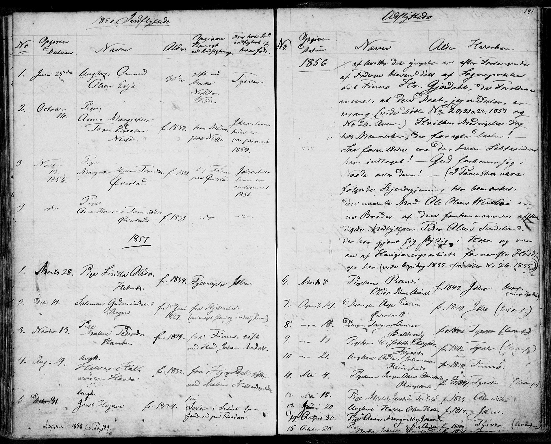 Nedstrand sokneprestkontor, SAST/A-101841/01/IV: Parish register (official) no. A 8, 1839-1860, p. 191