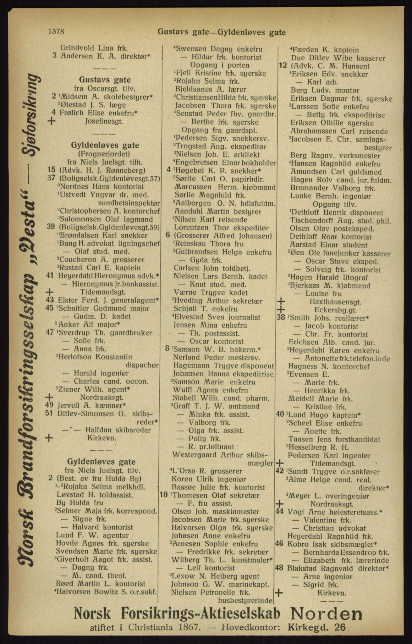 Kristiania/Oslo adressebok, PUBL/-, 1916, p. 1378